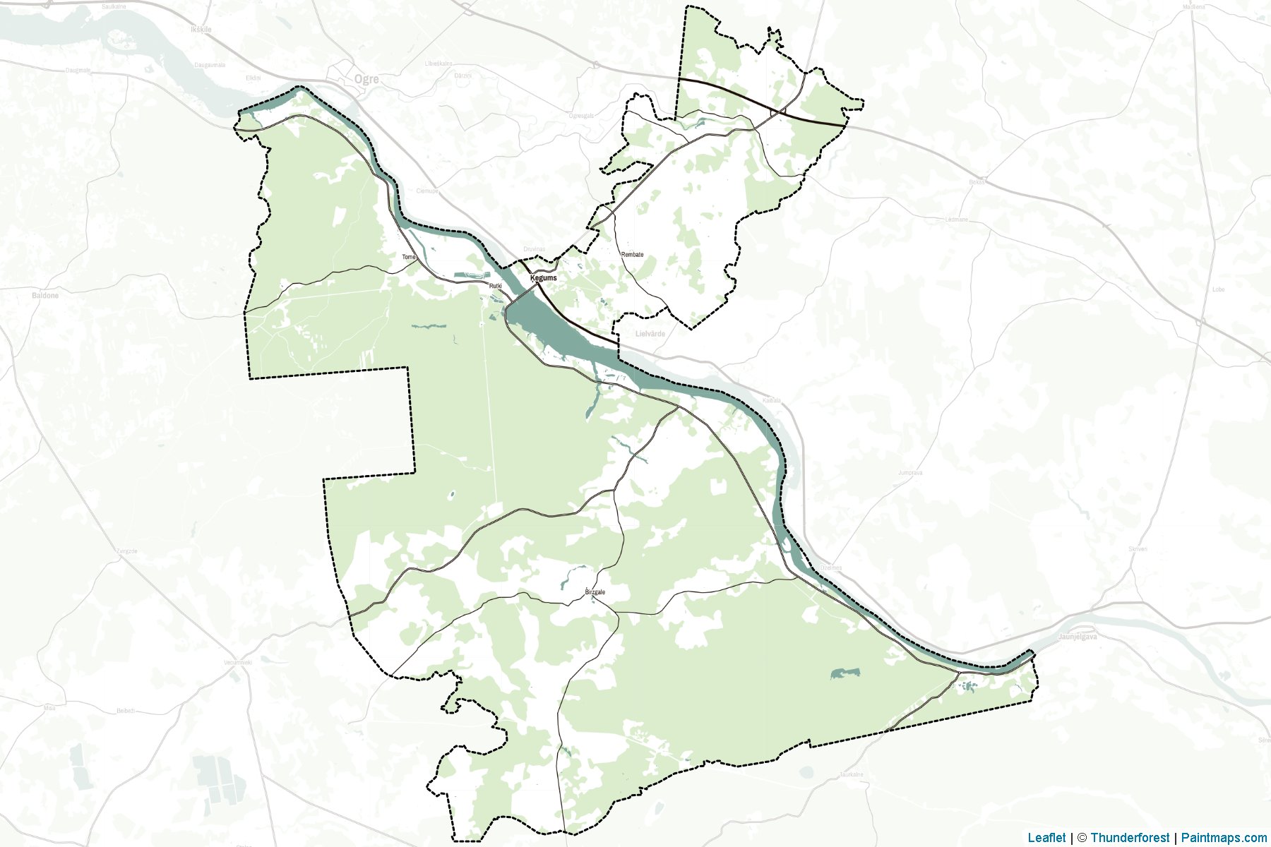 Muestras de recorte de mapas Keguma (Letonia)-2