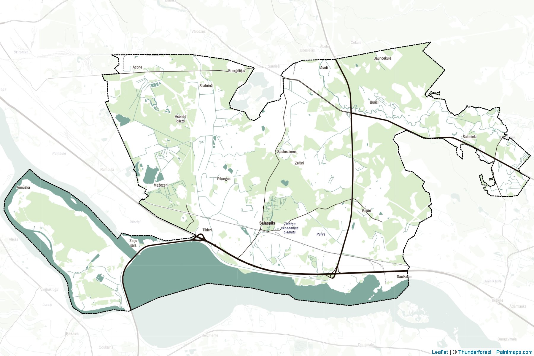 Muestras de recorte de mapas Salaspils (Letonia)-2