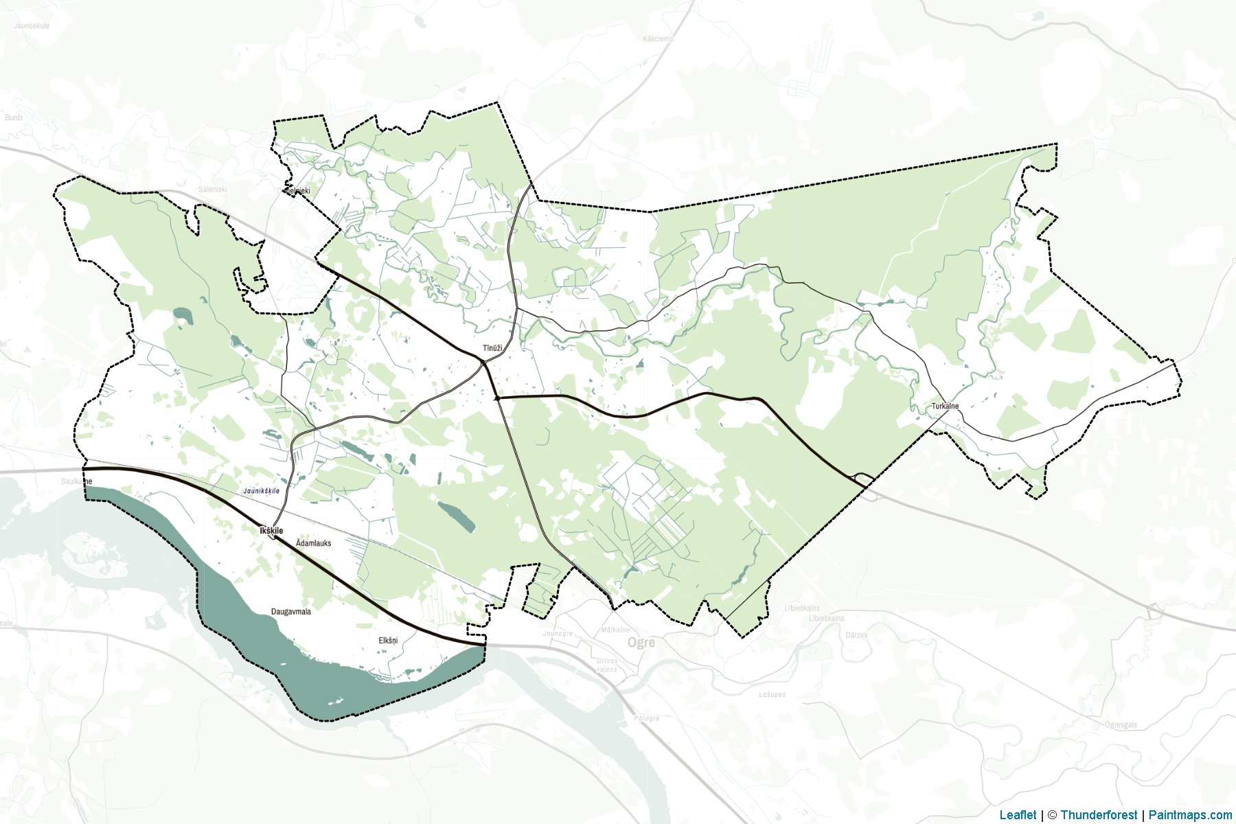 Muestras de recorte de mapas Ikškiles (Letonia)-2