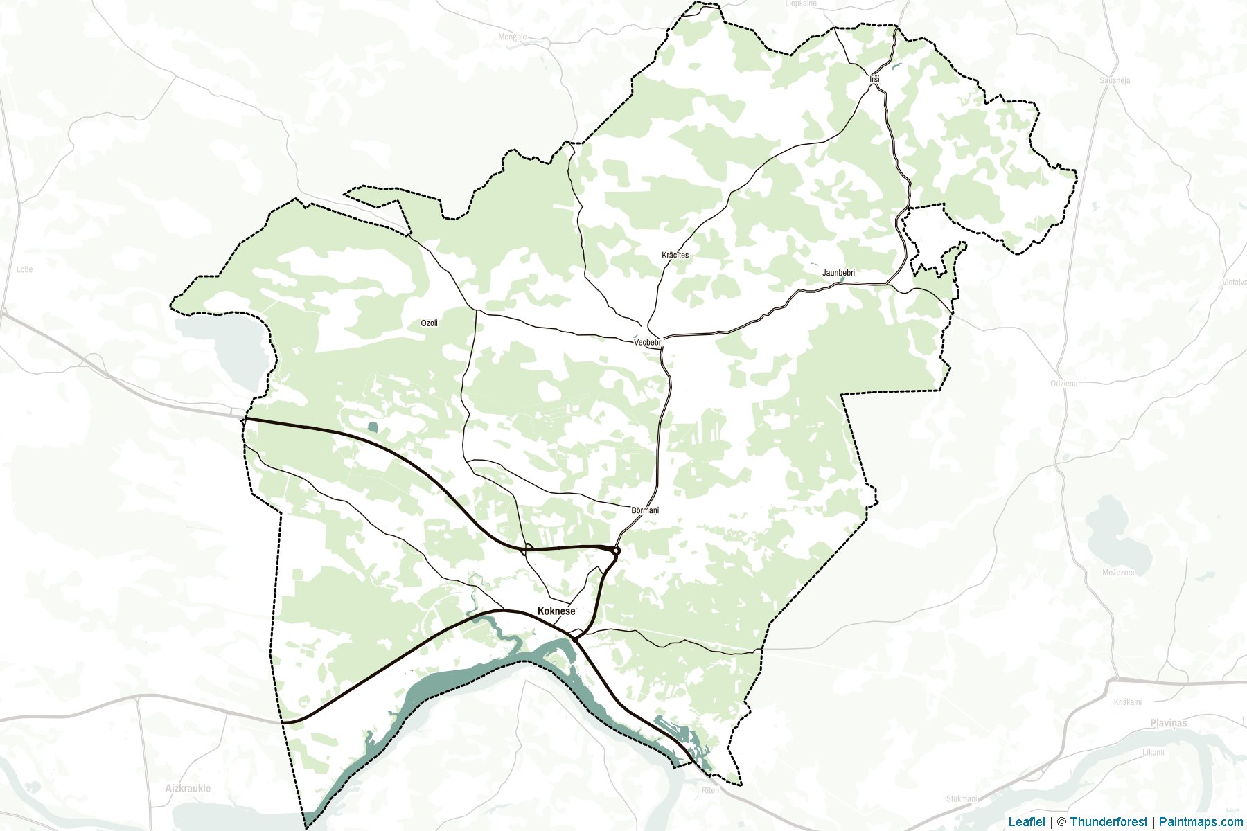 Muestras de recorte de mapas Kokneses (Letonia)-2