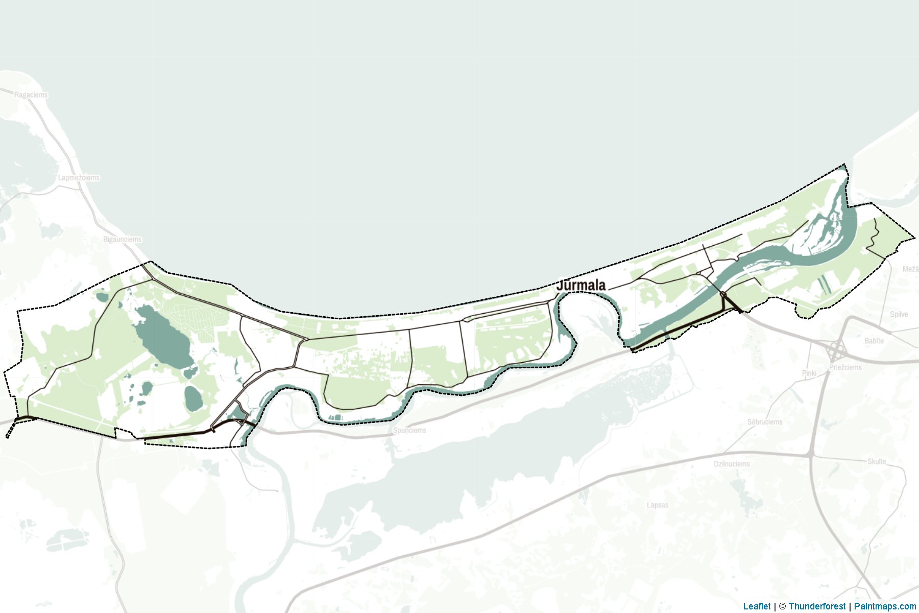 Muestras de recorte de mapas Jurmala (Letonia)-2