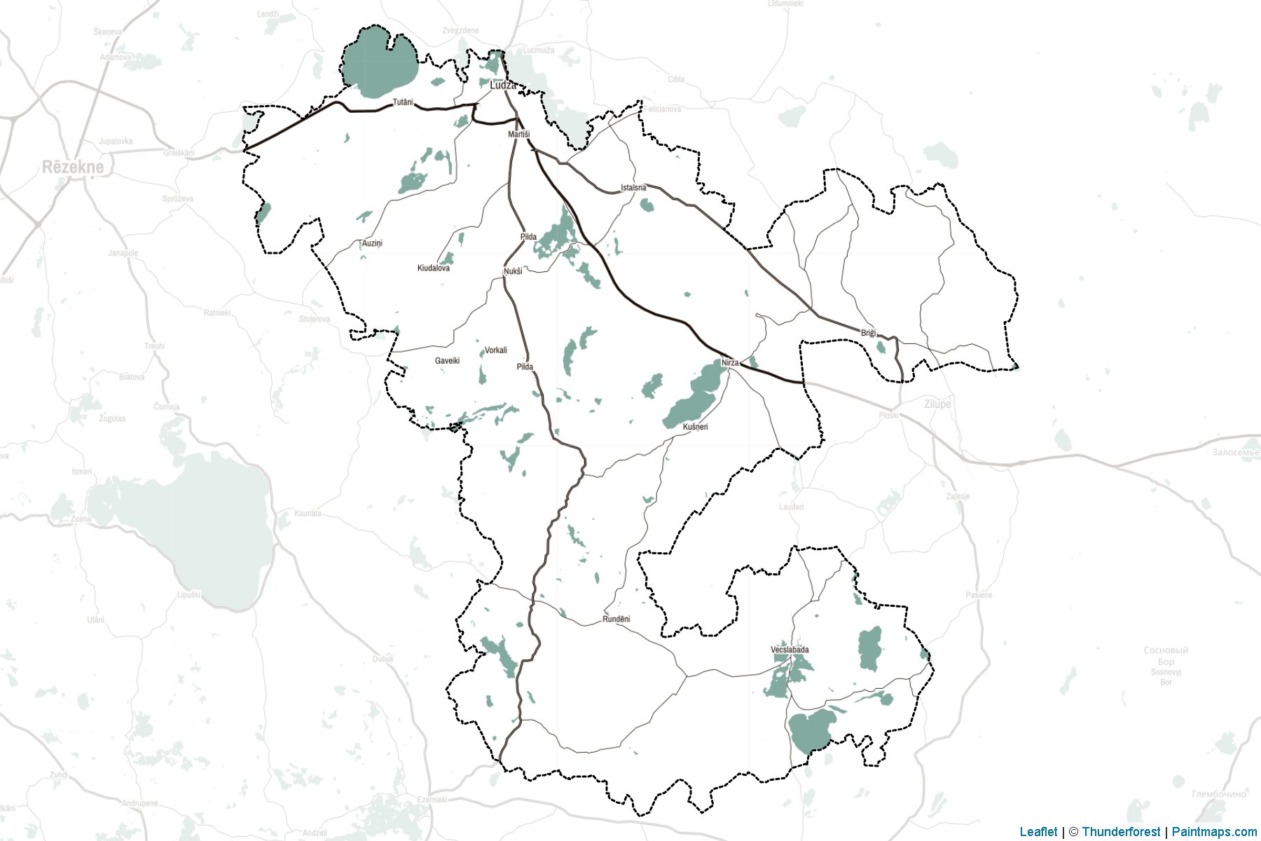 Muestras de recorte de mapas Ludzas (Letonia)-2