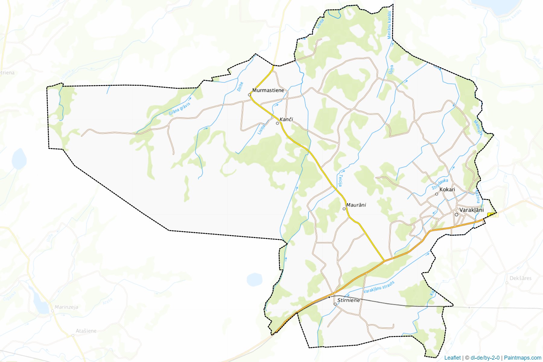 Muestras de recorte de mapas Varaklanu (Letonia)-1