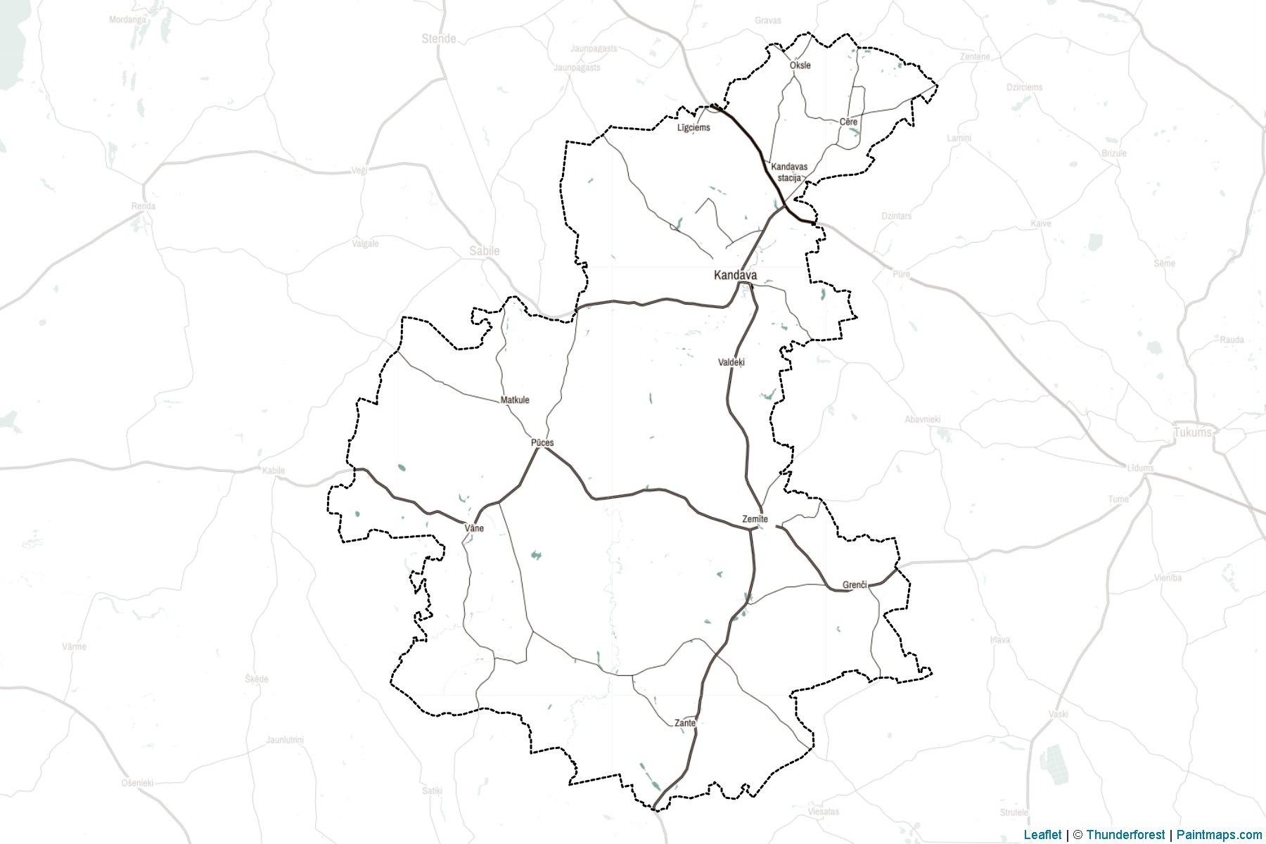 Muestras de recorte de mapas Kandavas (Letonia)-2