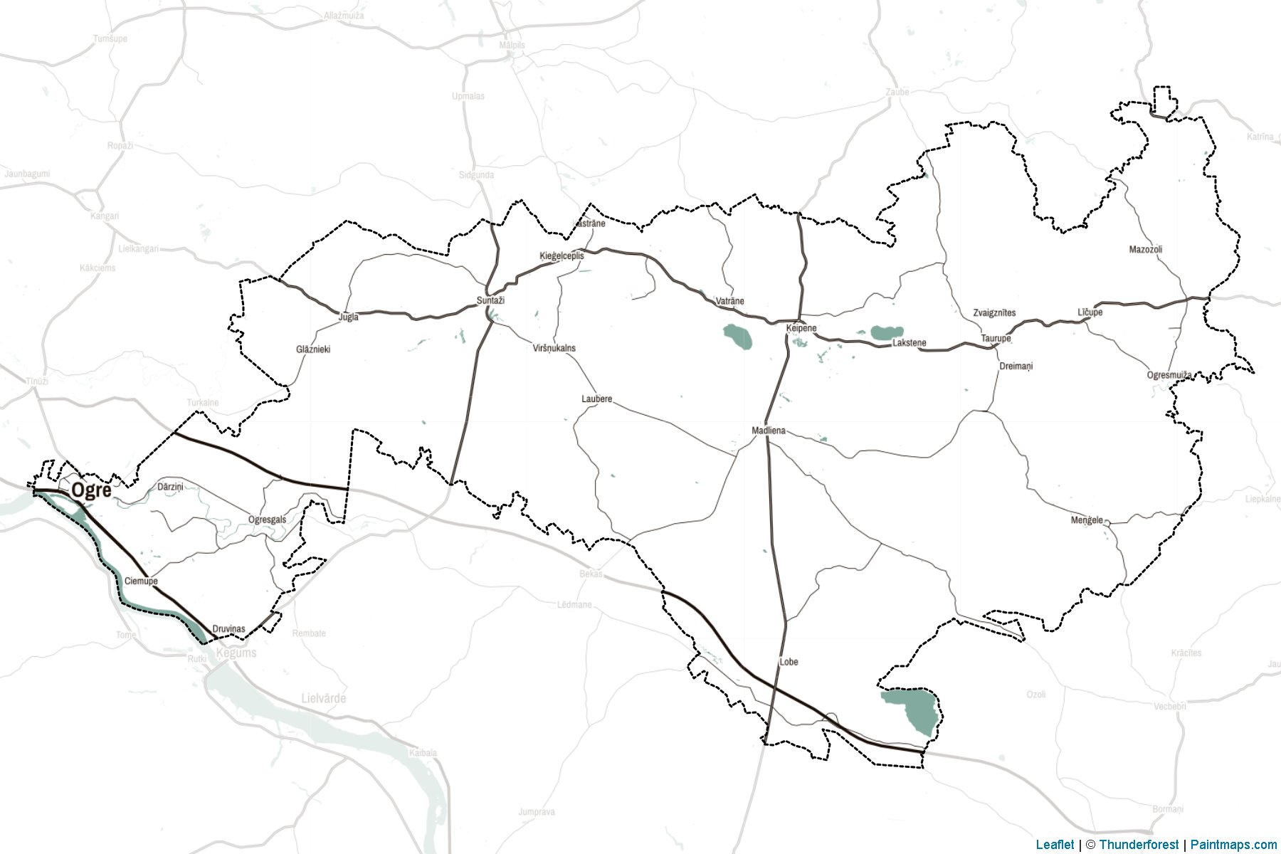 Muestras de recorte de mapas Ogres (Letonia)-2