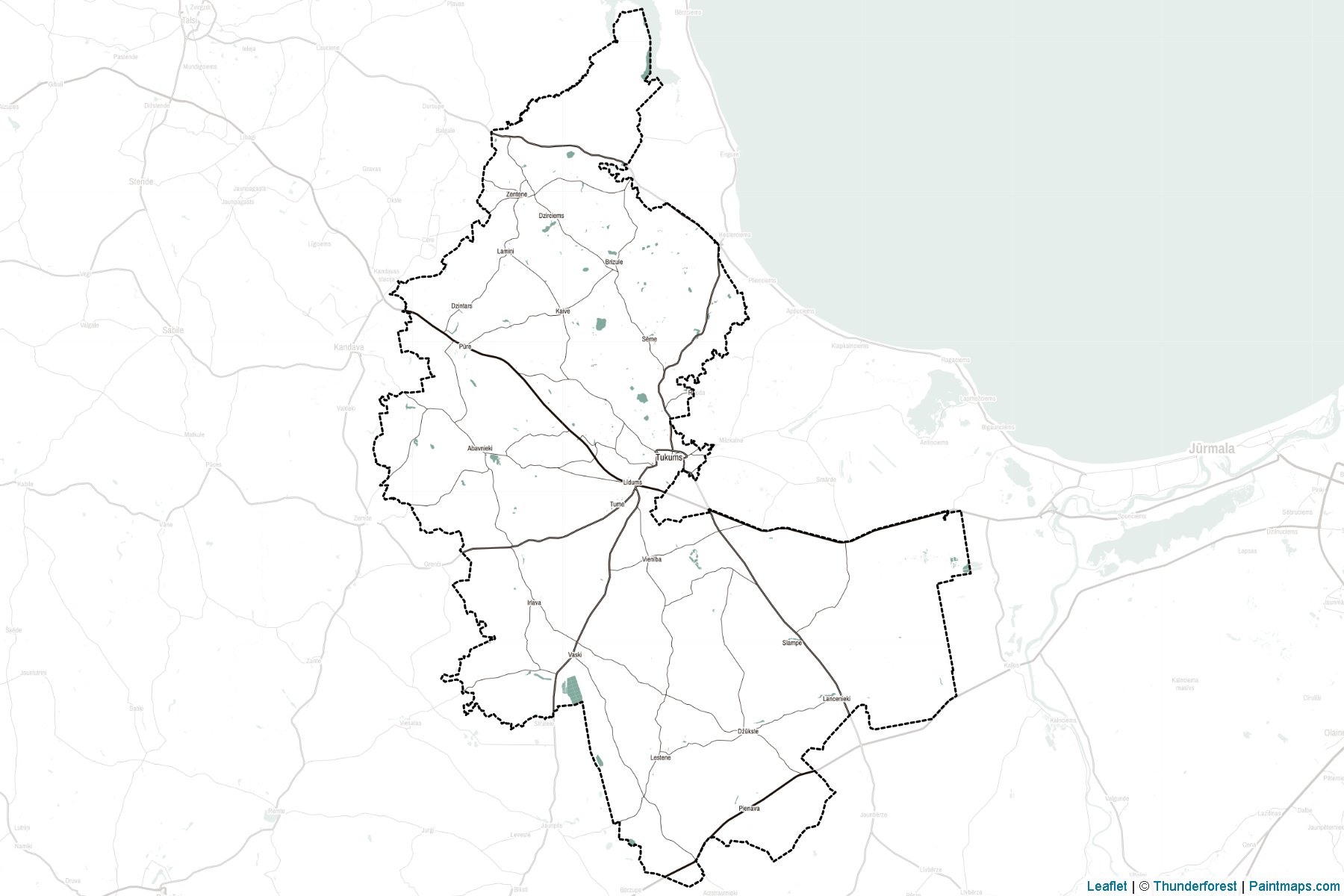 Muestras de recorte de mapas Tukuma (Letonia)-2