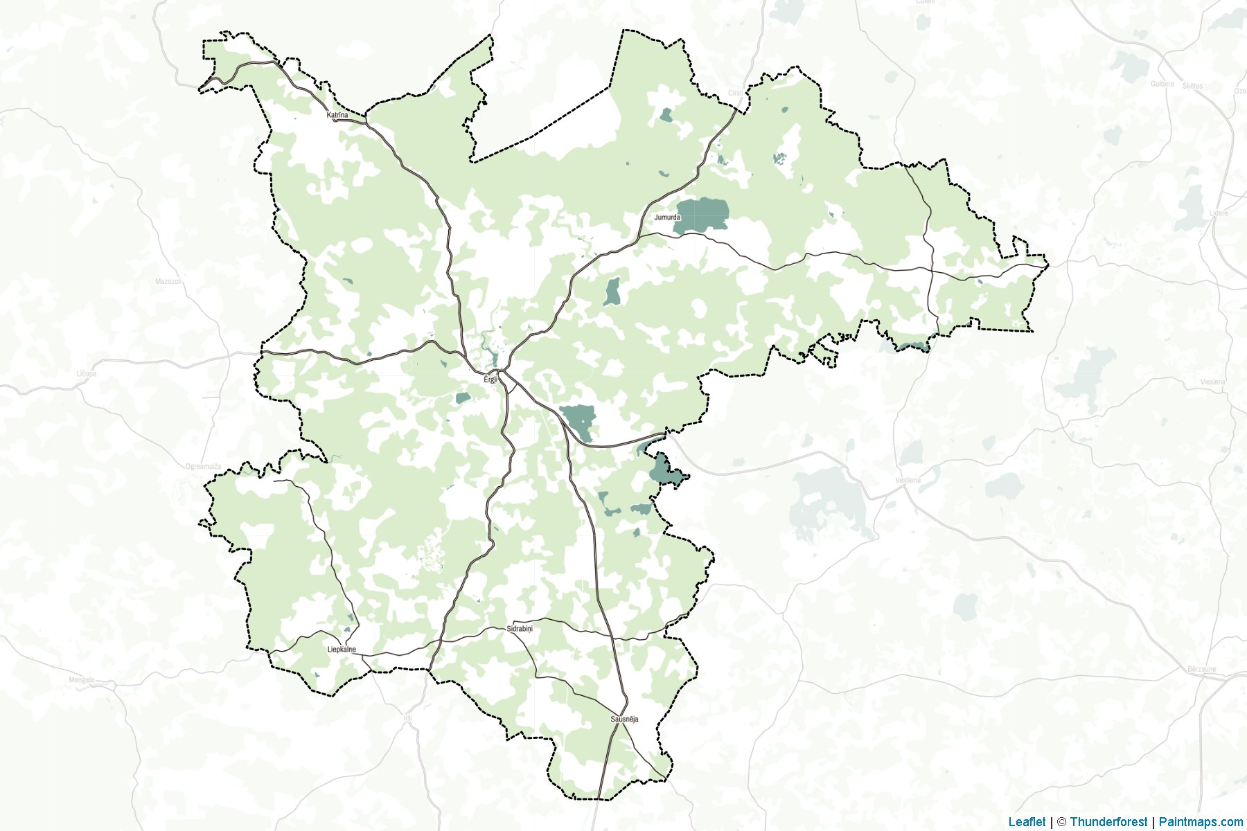 Muestras de recorte de mapas Erglu (Letonia)-2