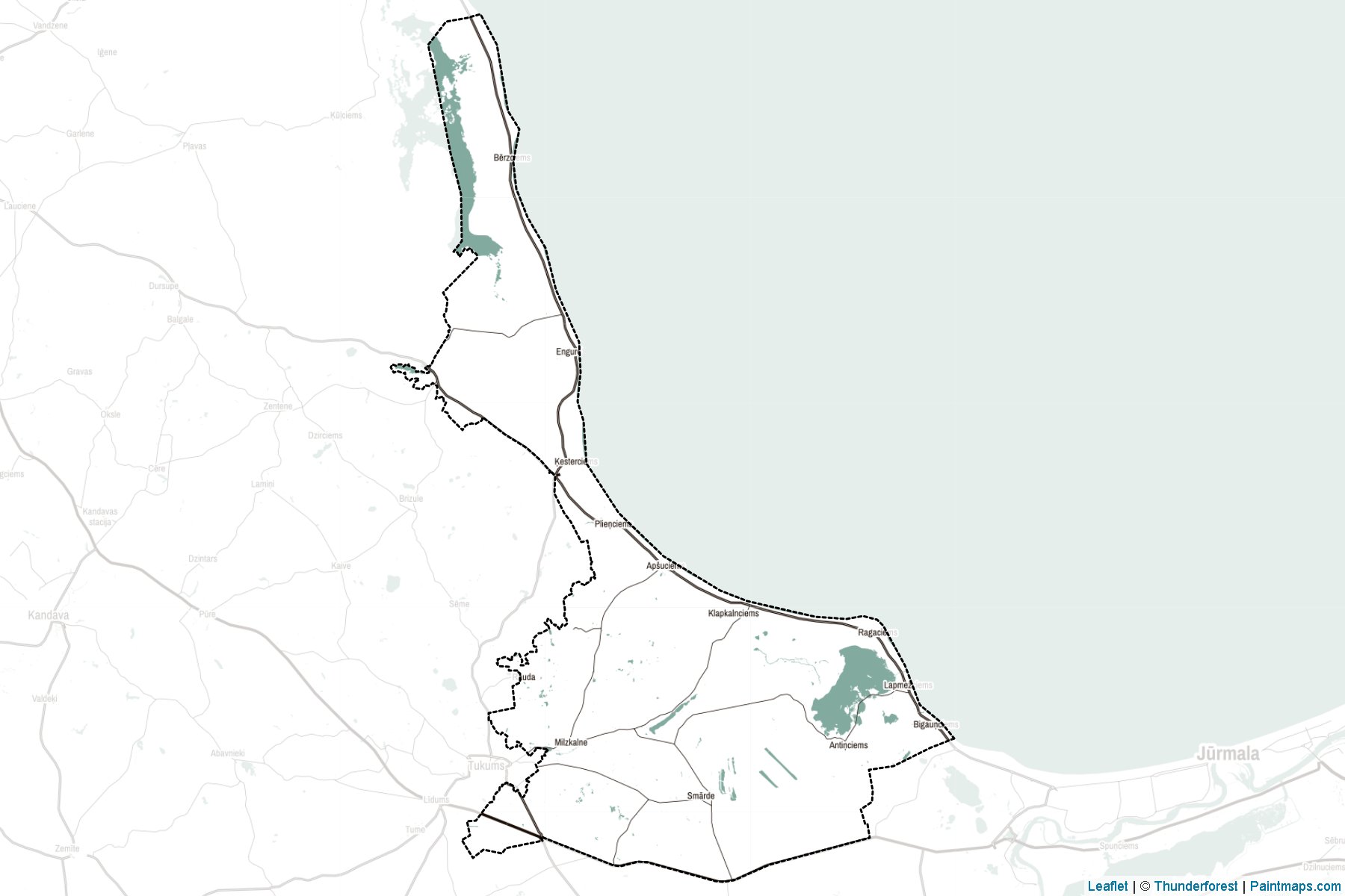 Muestras de recorte de mapas Engures (Letonia)-2