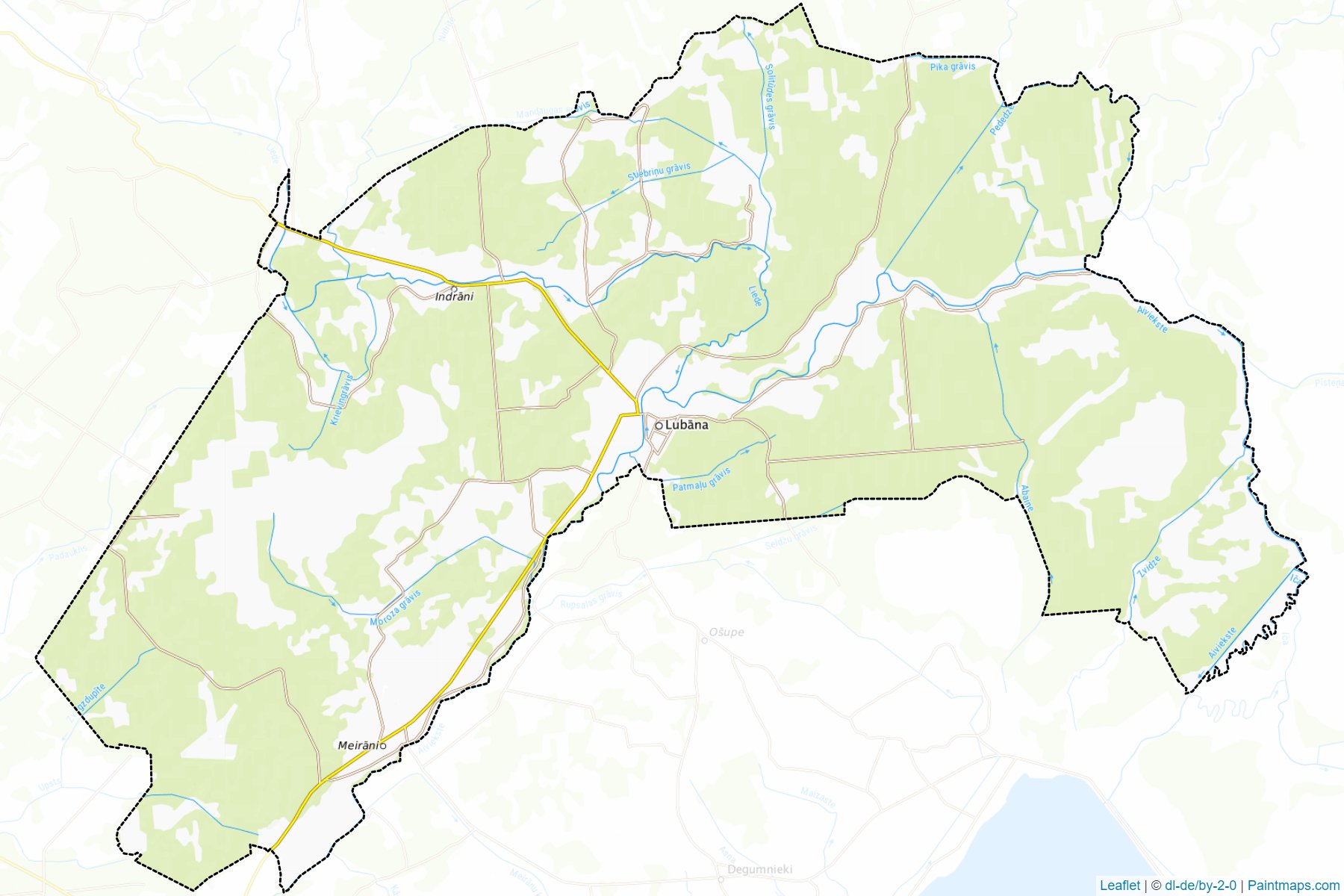 Muestras de recorte de mapas Lubanas (Letonia)-1