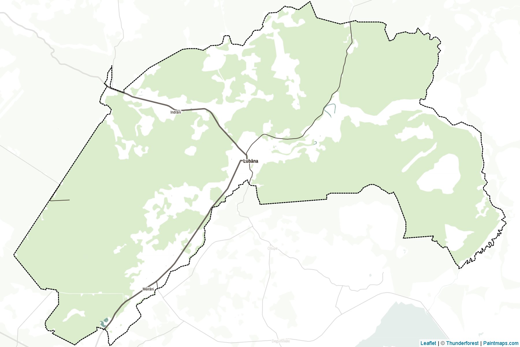 Muestras de recorte de mapas Lubanas (Letonia)-2