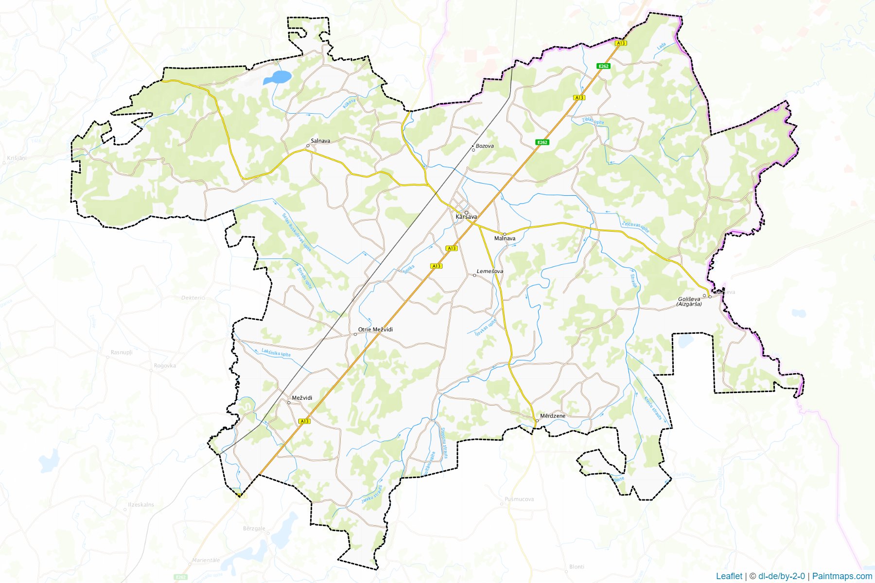 Muestras de recorte de mapas Karsavas (Letonia)-1