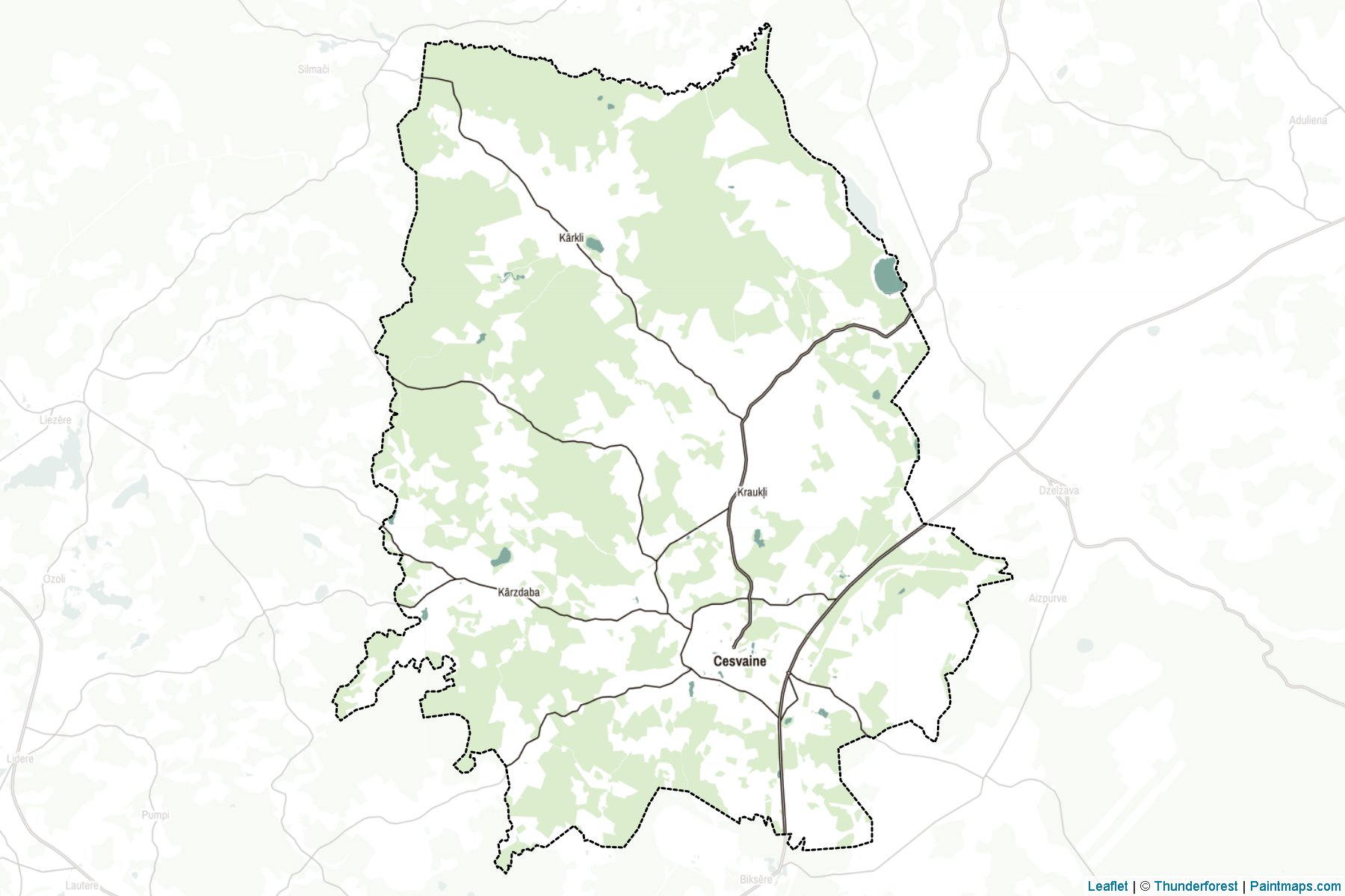 Muestras de recorte de mapas Cesvaines (Letonia)-2