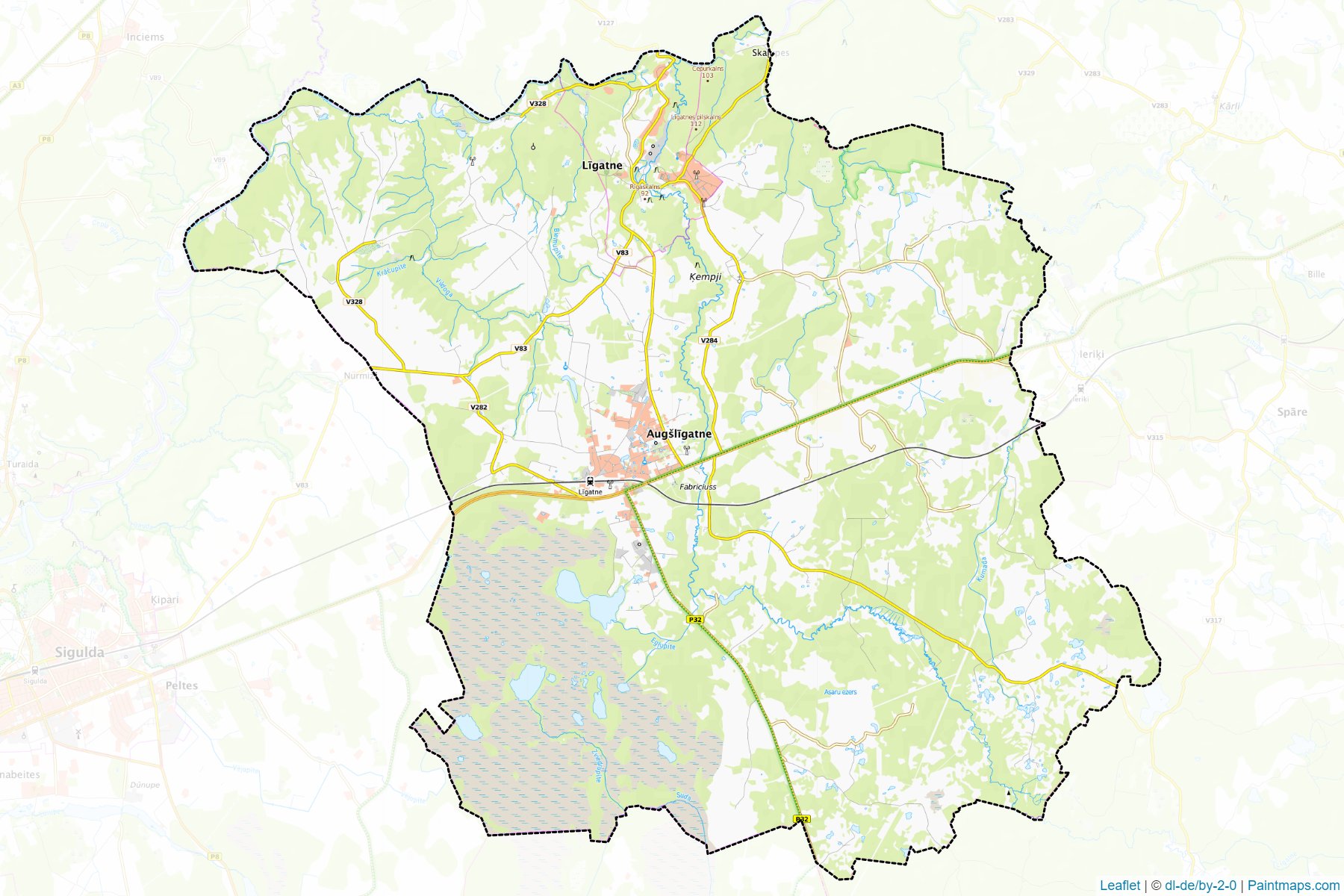 Muestras de recorte de mapas Ligatnes (Letonia)-1