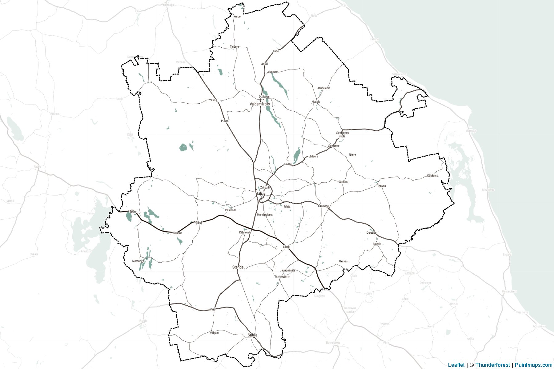 Muestras de recorte de mapas Talsu (Letonia)-2