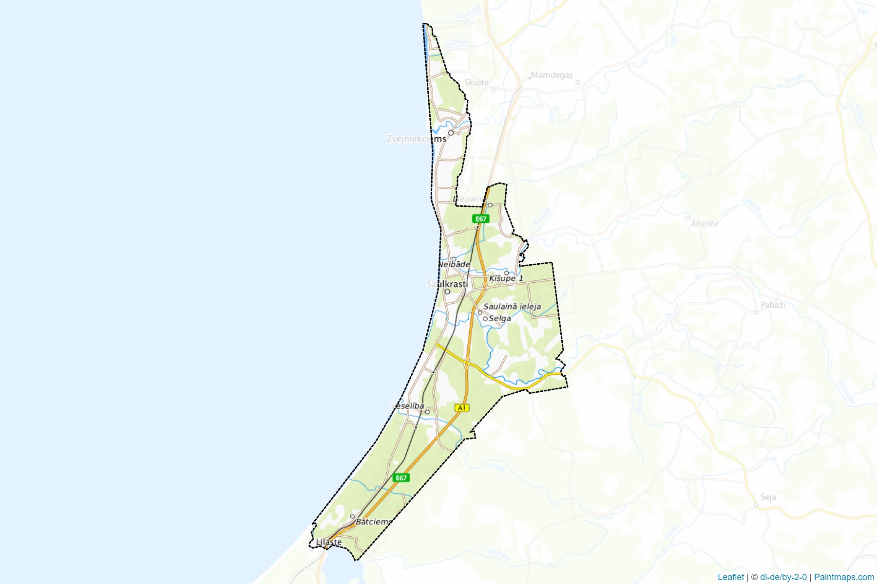 Muestras de recorte de mapas Saulkrastu (Letonia)-1