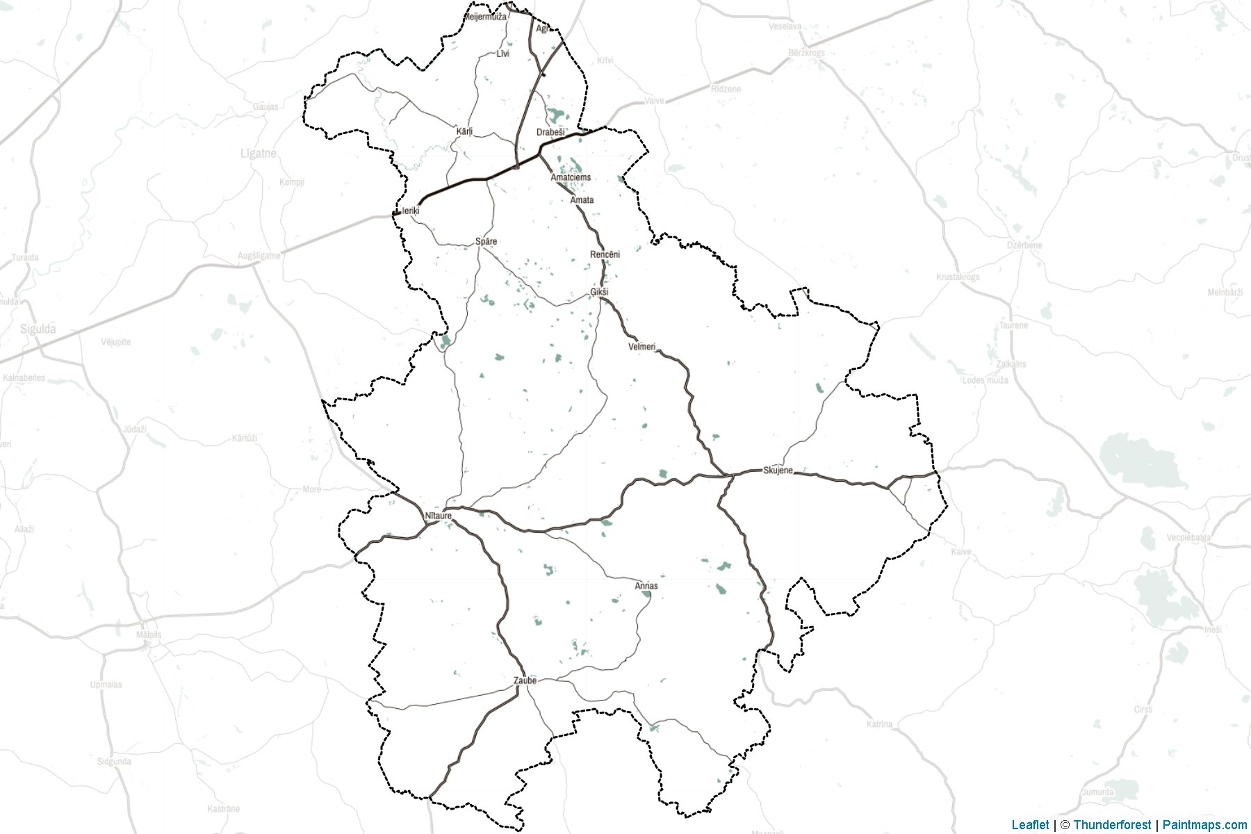 Muestras de recorte de mapas Amatas (Letonia)-2