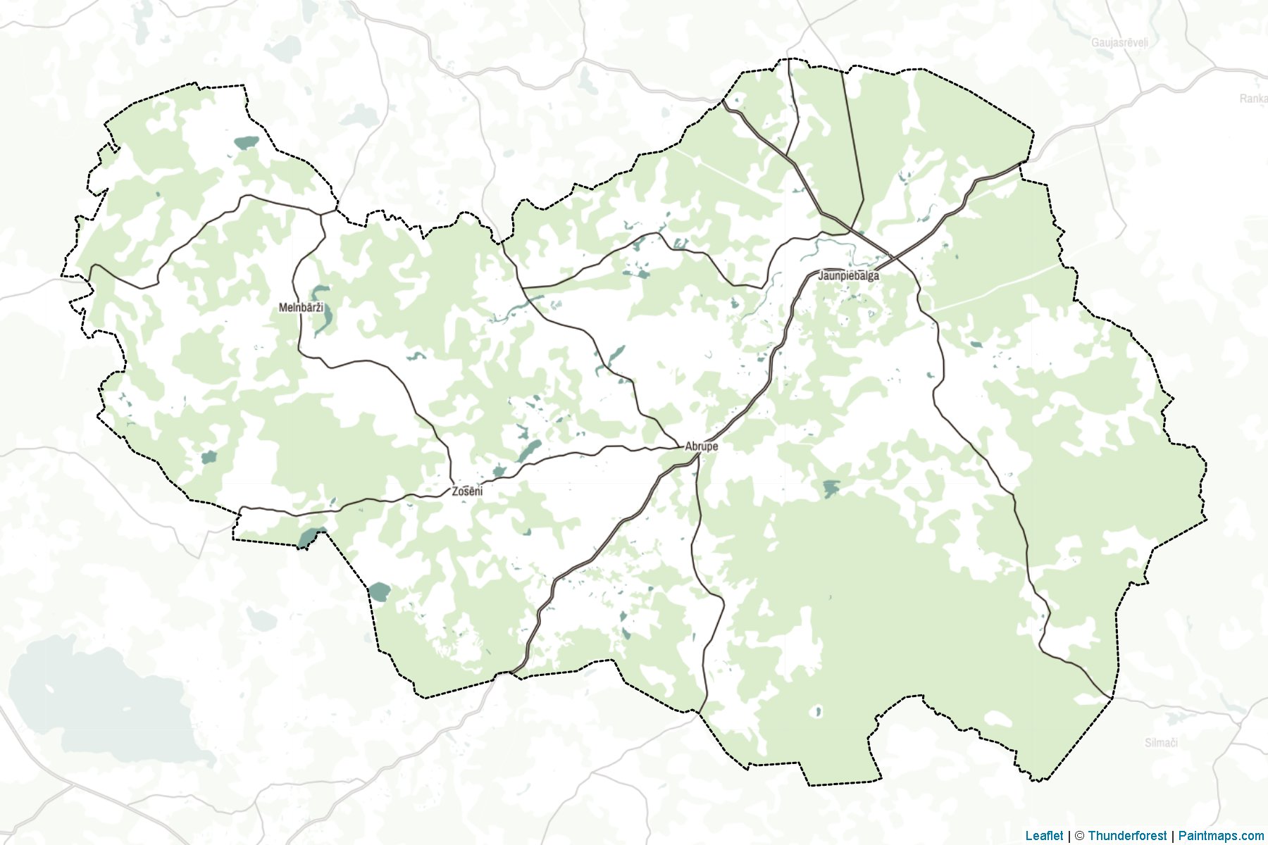 Muestras de recorte de mapas Jaunpiepalgas (Letonia)-2