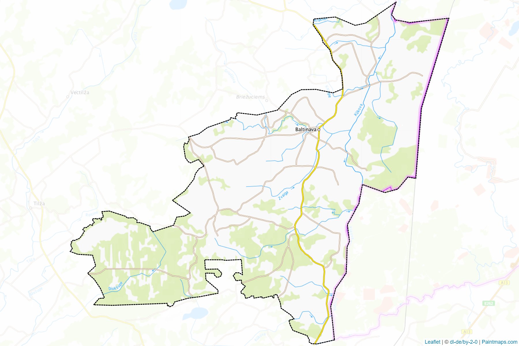 Muestras de recorte de mapas Baltinavas (Letonia)-1