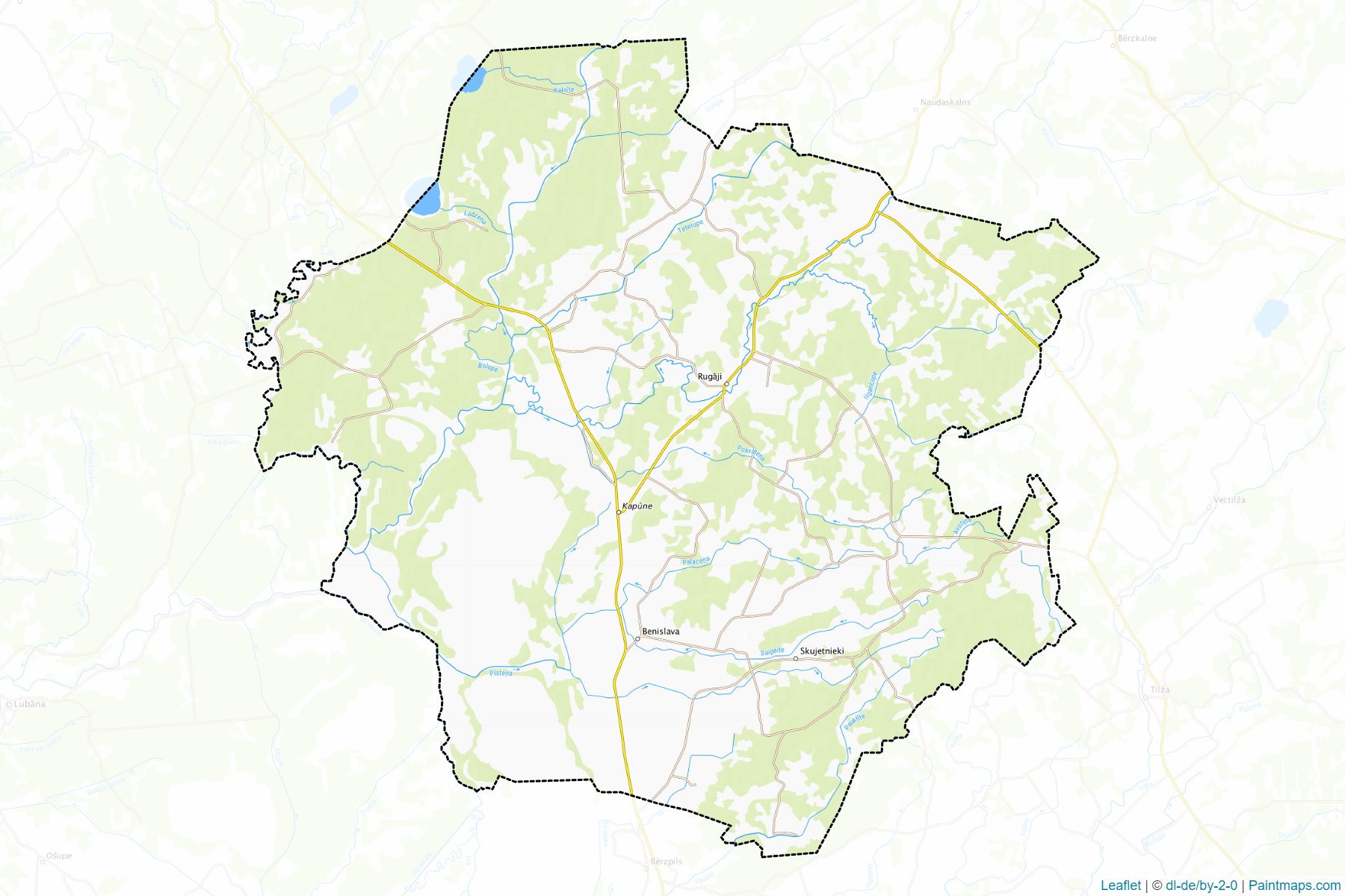 Muestras de recorte de mapas Rugaju (Letonia)-1