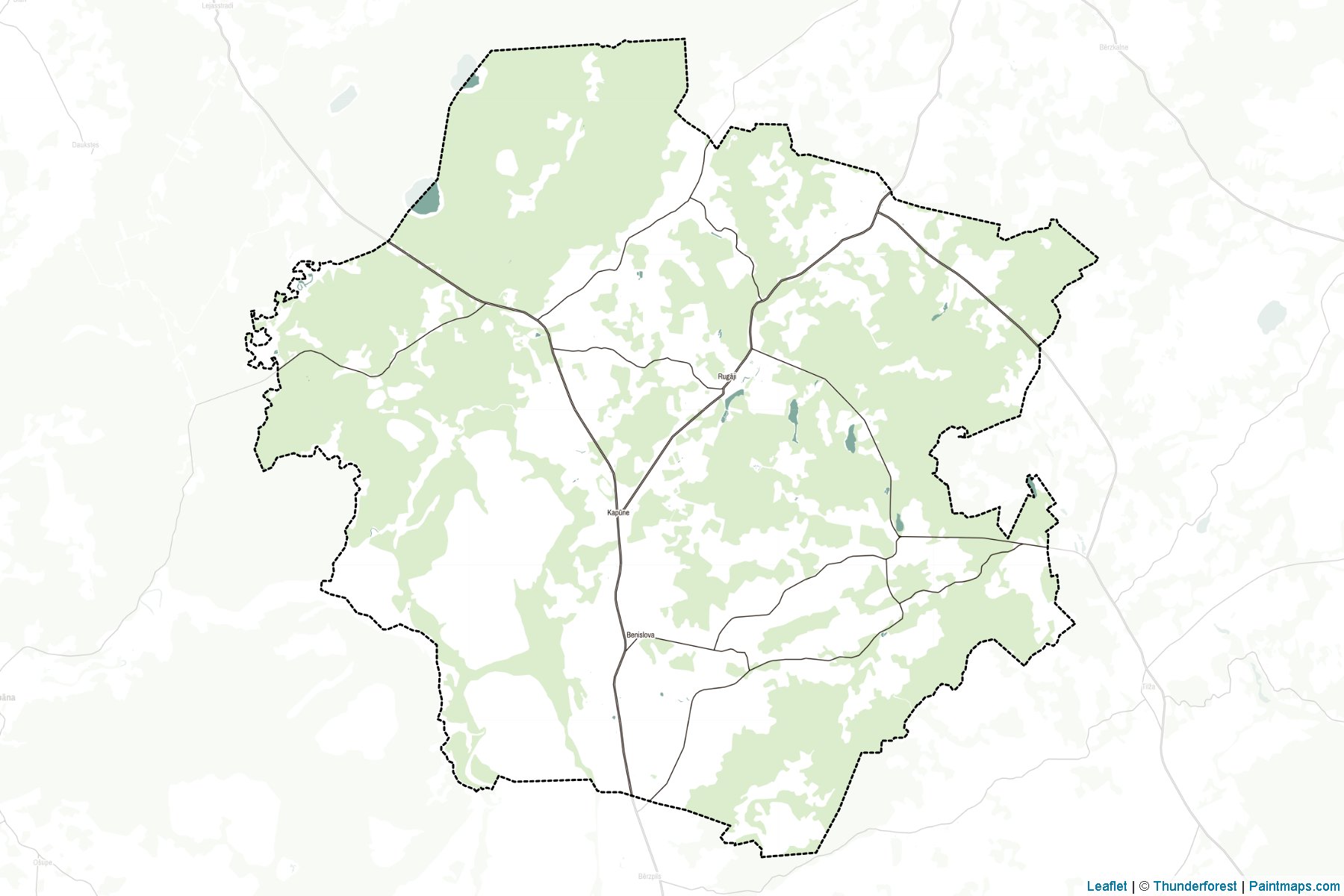 Muestras de recorte de mapas Rugaju (Letonia)-2