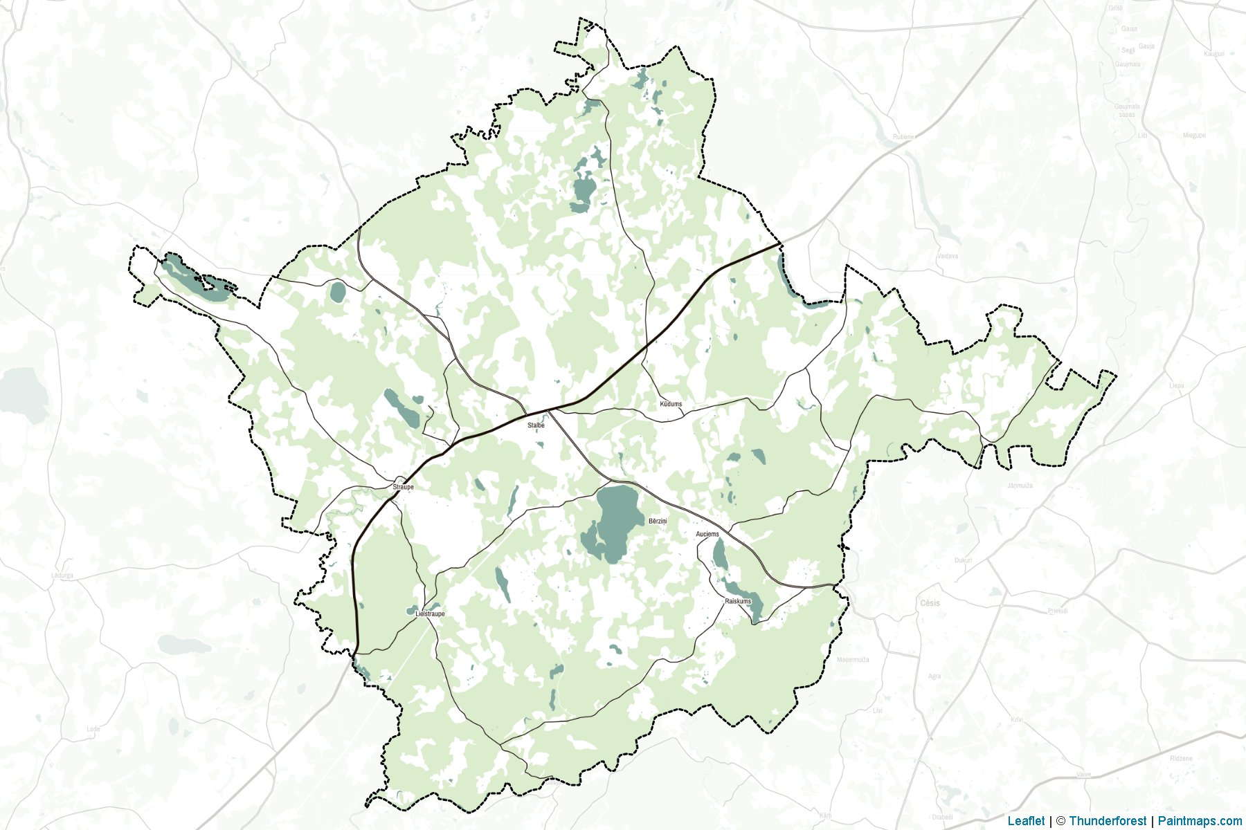 Muestras de recorte de mapas Pargaujas (Letonia)-2