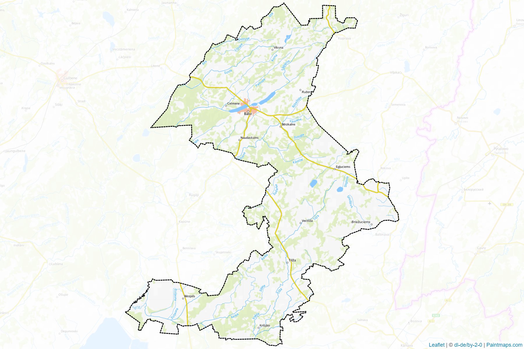 Muestras de recorte de mapas Balvu (Letonia)-1