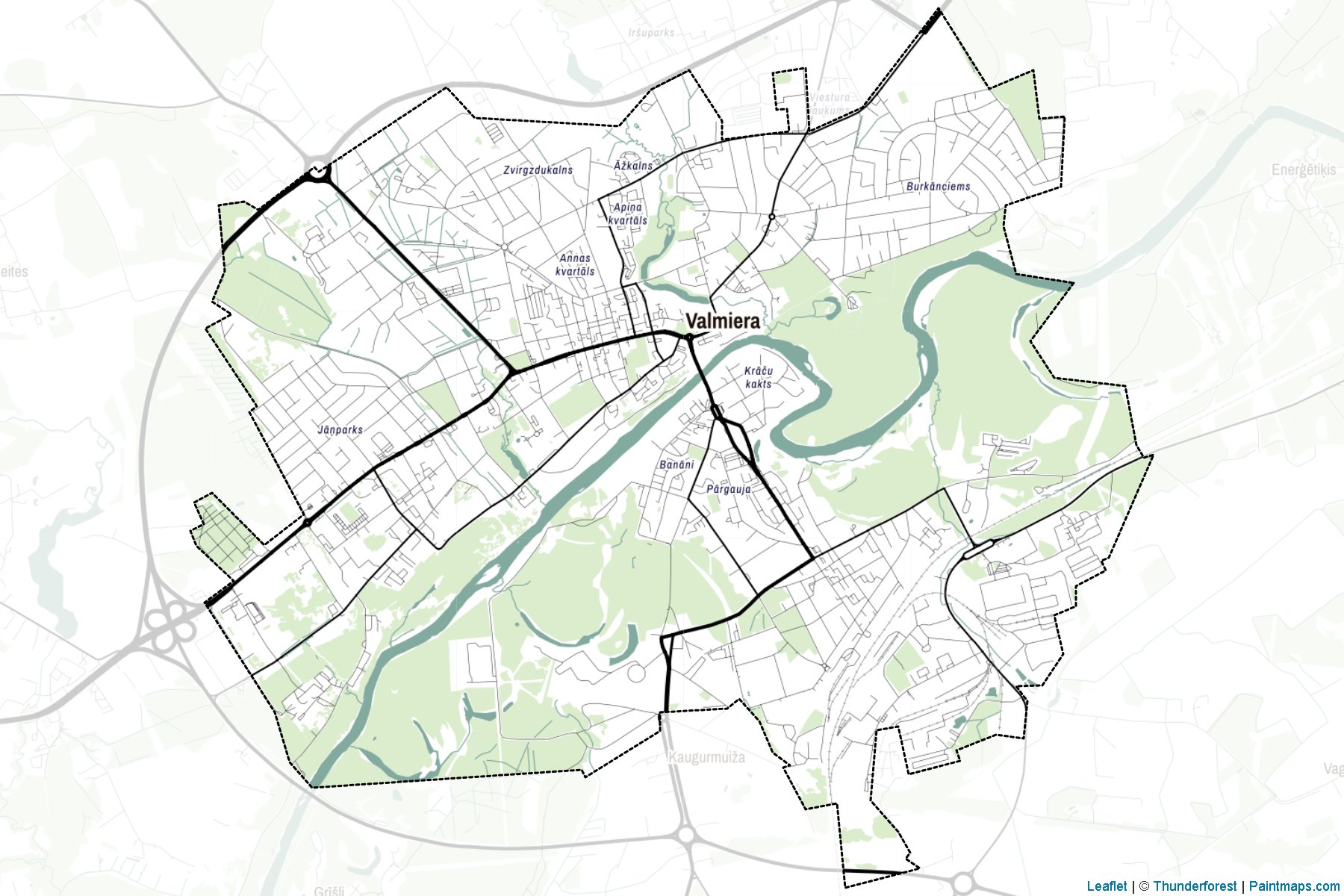 Muestras de recorte de mapas Valmiera (Letonia)-2