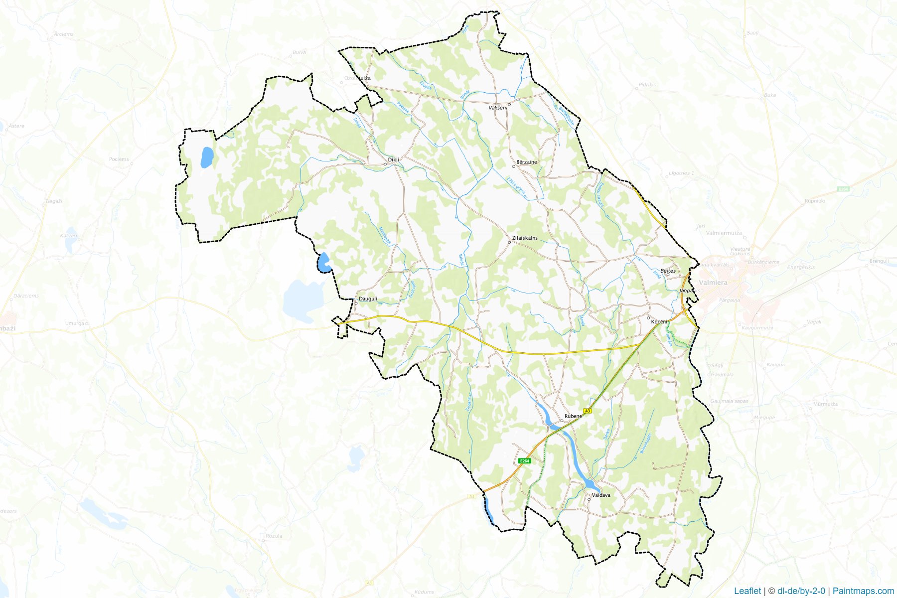 Muestras de recorte de mapas Kocenu (Letonia)-1