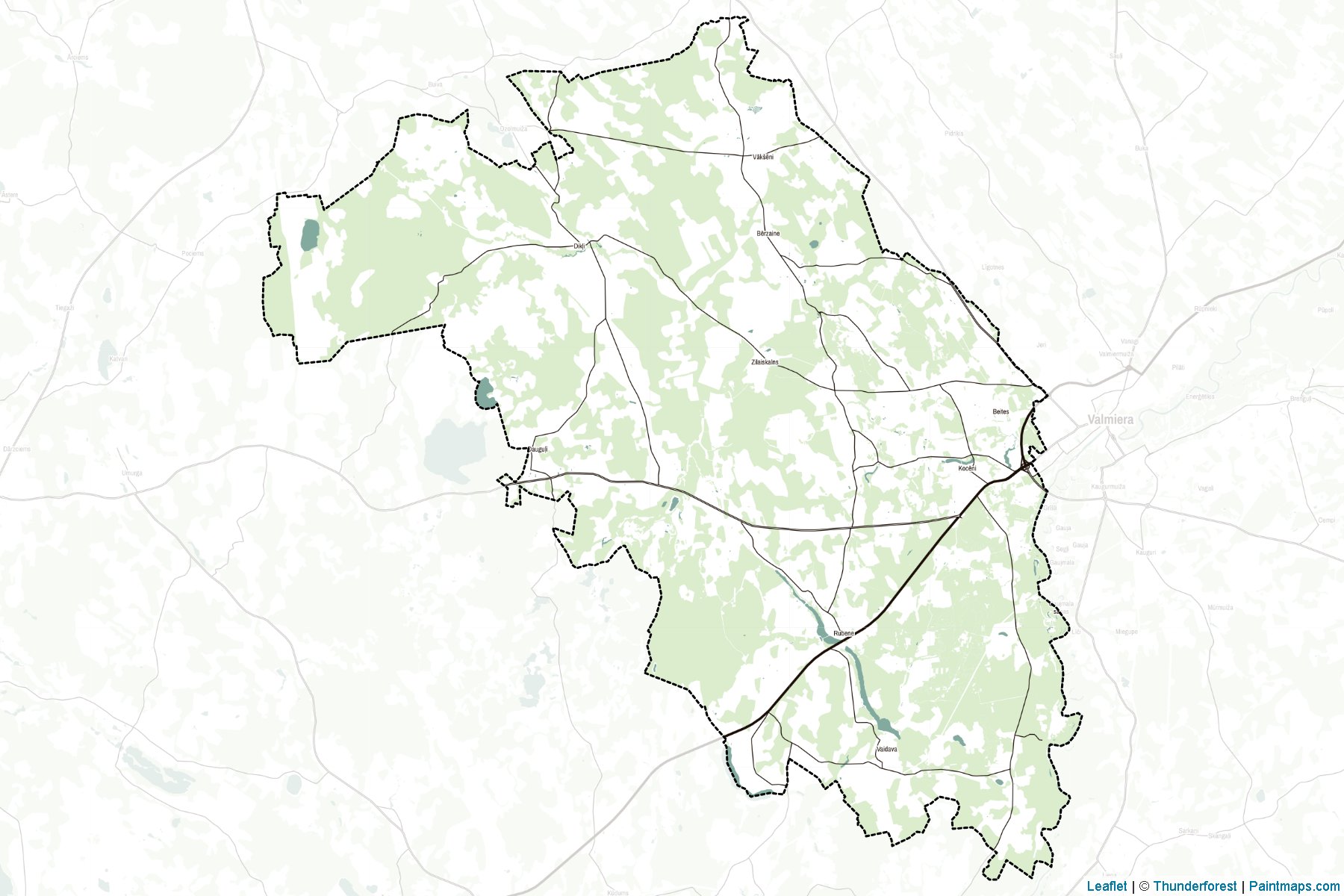 Muestras de recorte de mapas Kocenu (Letonia)-2