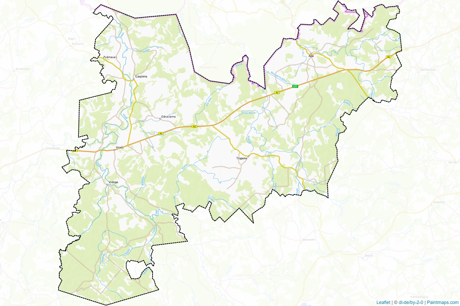 Muestras de recorte de mapas Apes (Letonia)-1