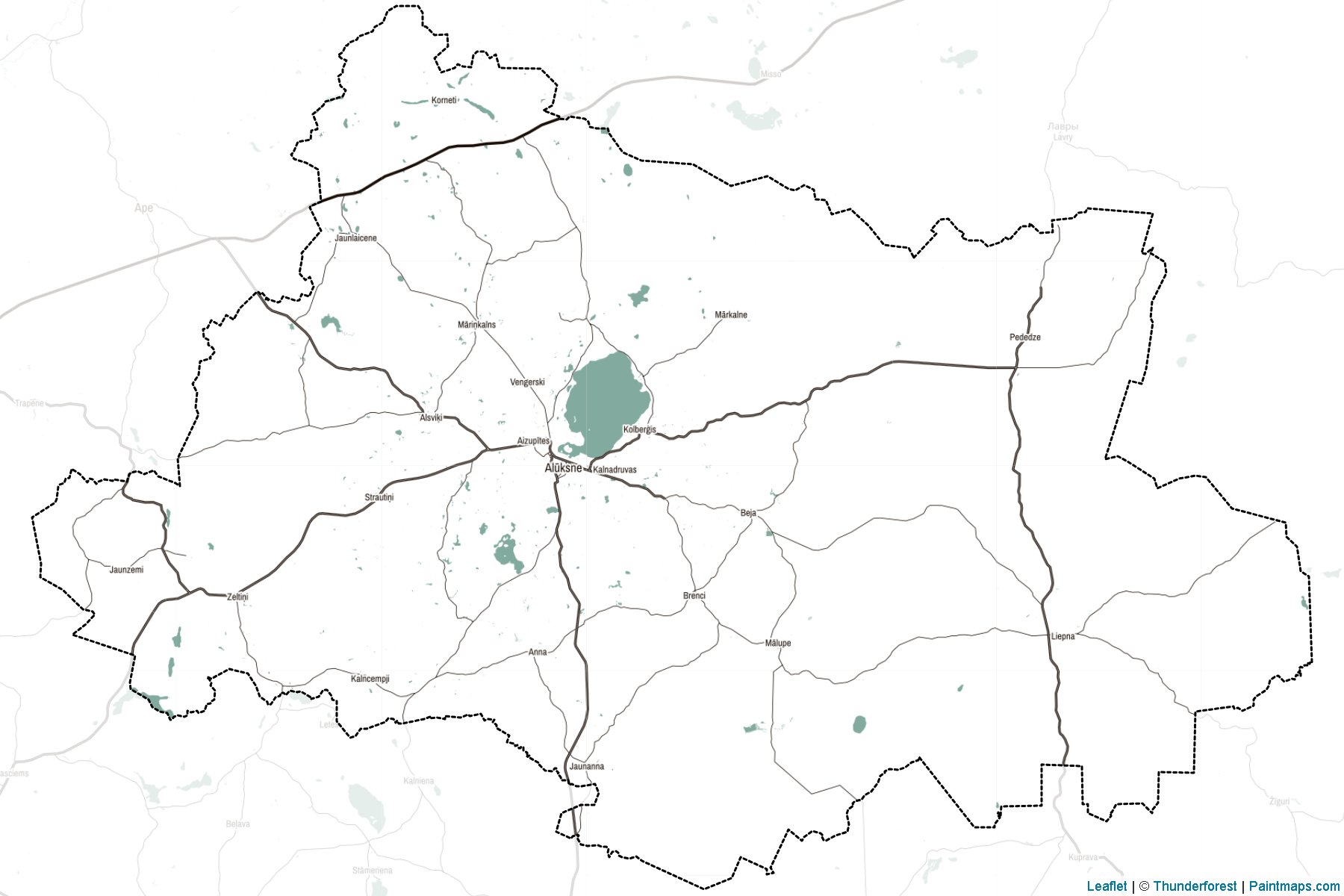 Muestras de recorte de mapas Aluksnes (Letonia)-2