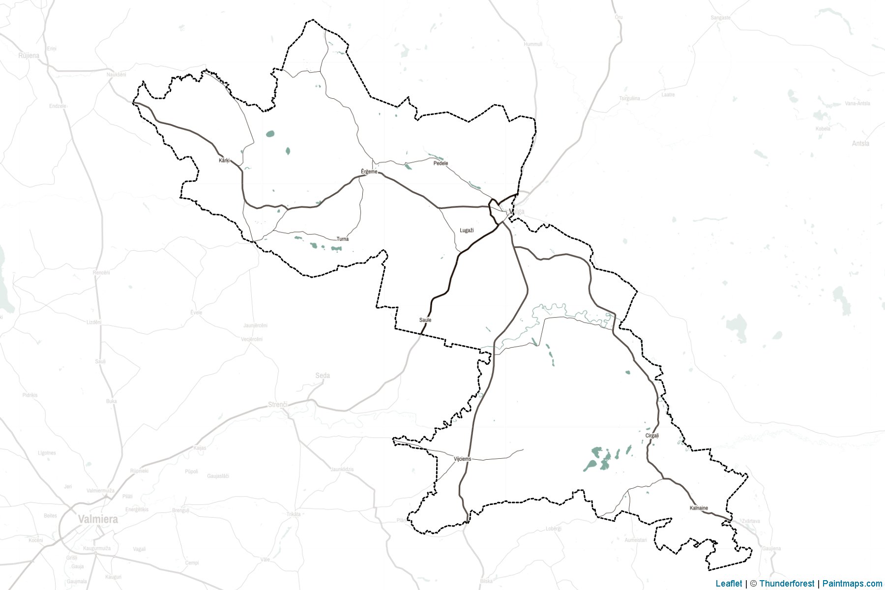 Muestras de recorte de mapas Valkas (Letonia)-2