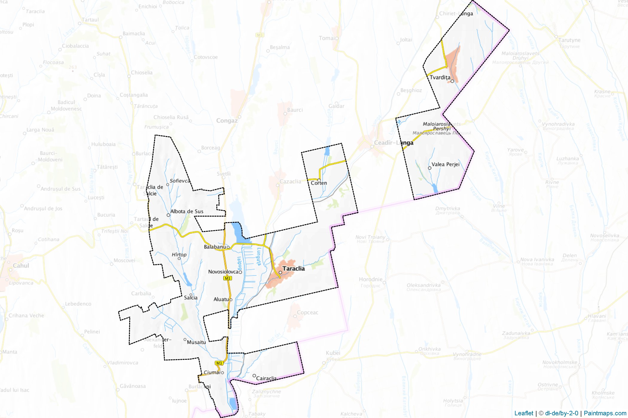 Taraclia District (Moldova) Haritası Örnekleri-1