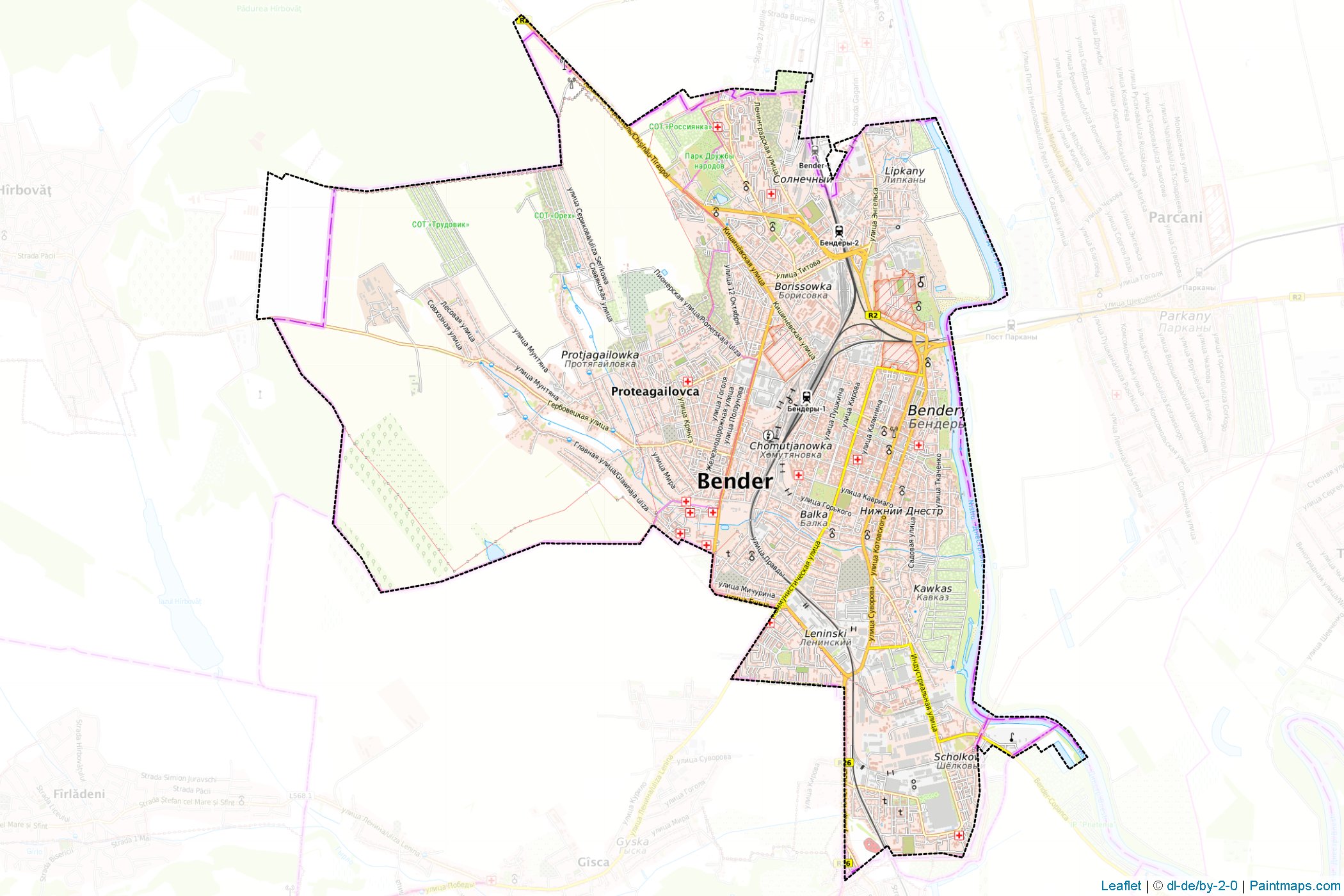 mun.Bender (Moldova) Map Cropping Samples-1