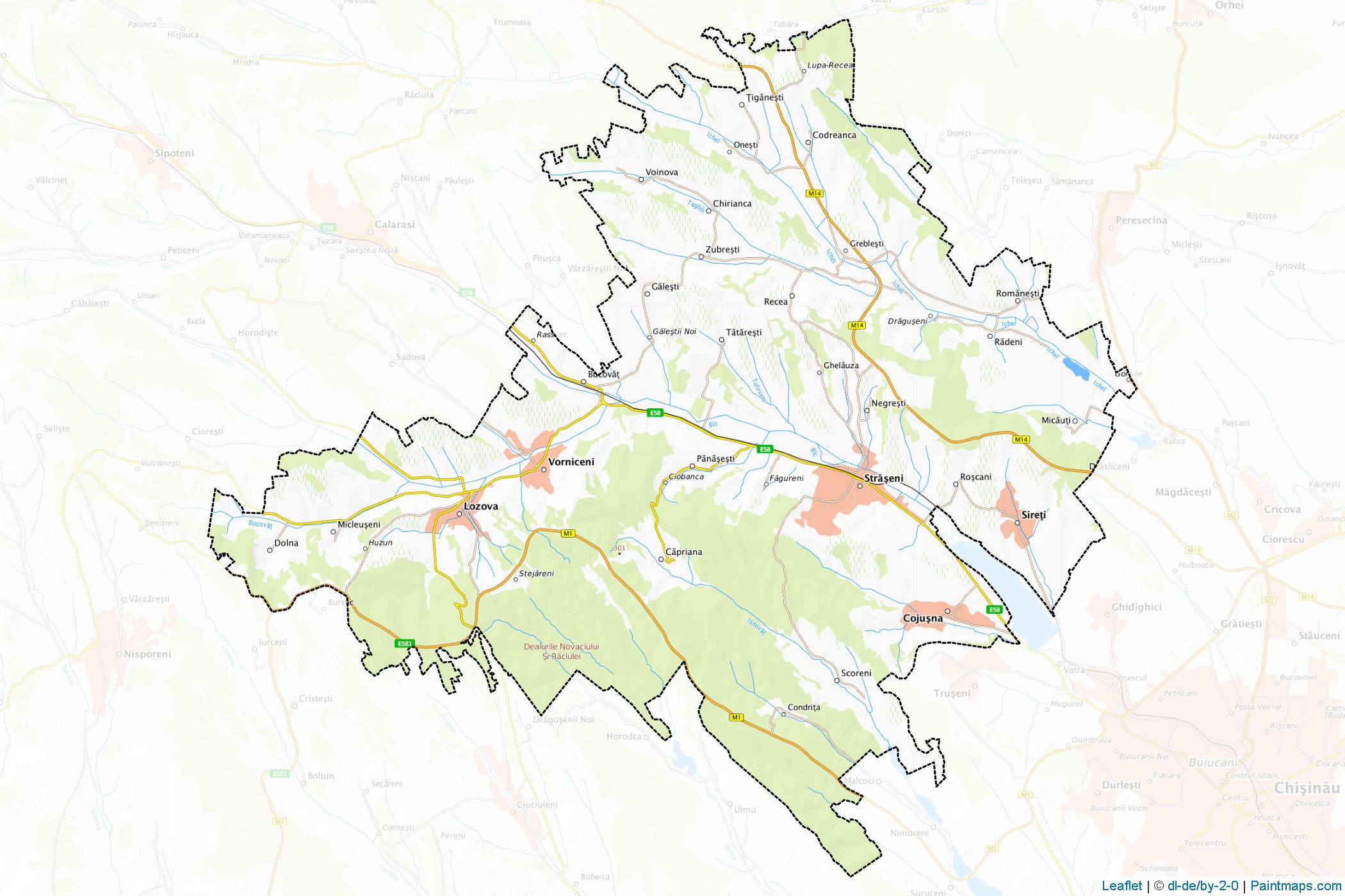 Straseni District (Moldova) Haritası Örnekleri-1