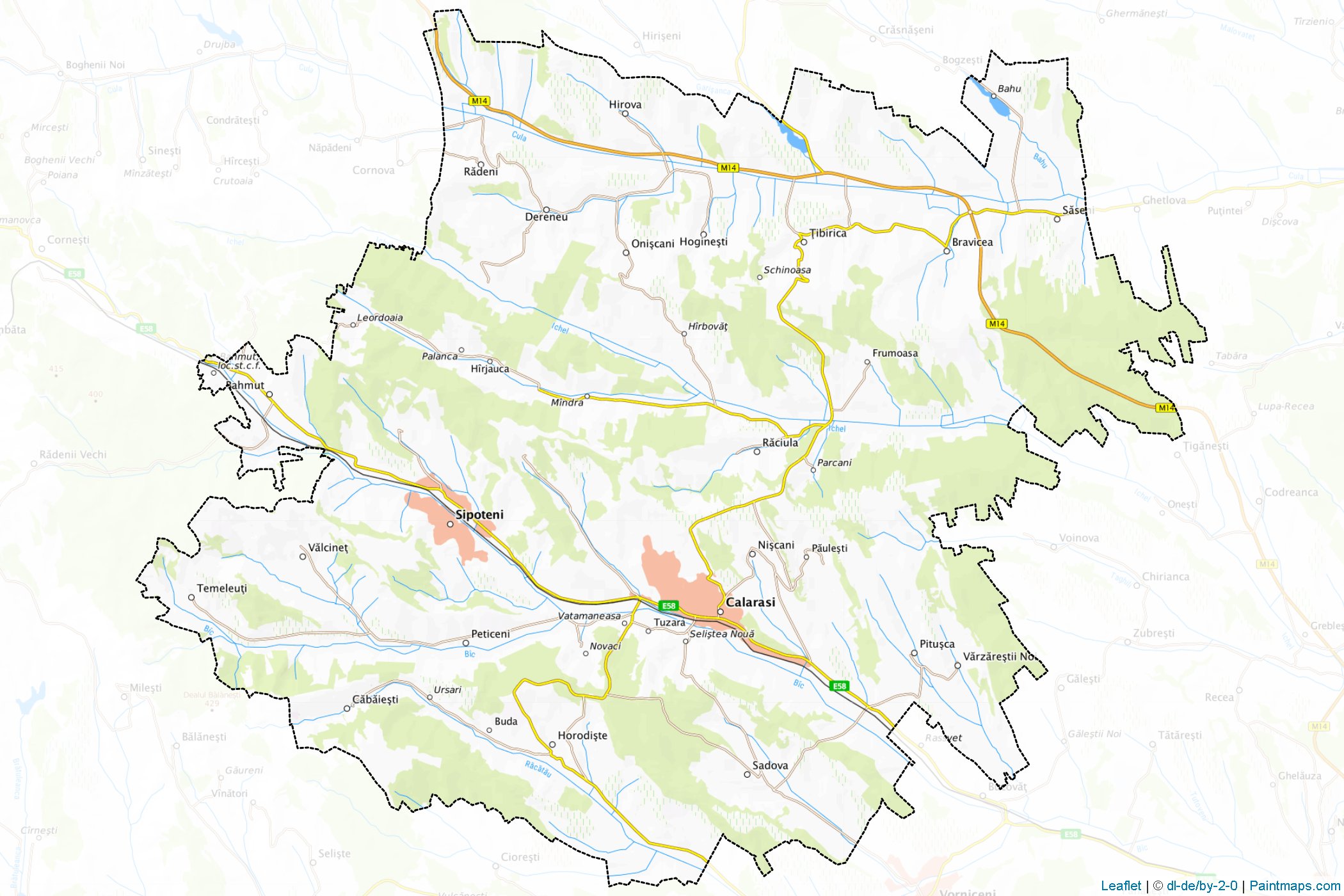 Muestras de recorte de mapas Călăraşi (Moldavia)-1