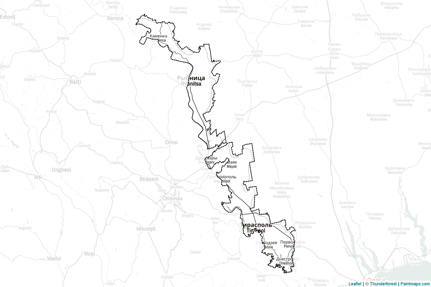 Transnistria (Moldova) Map Cropping Samples-2