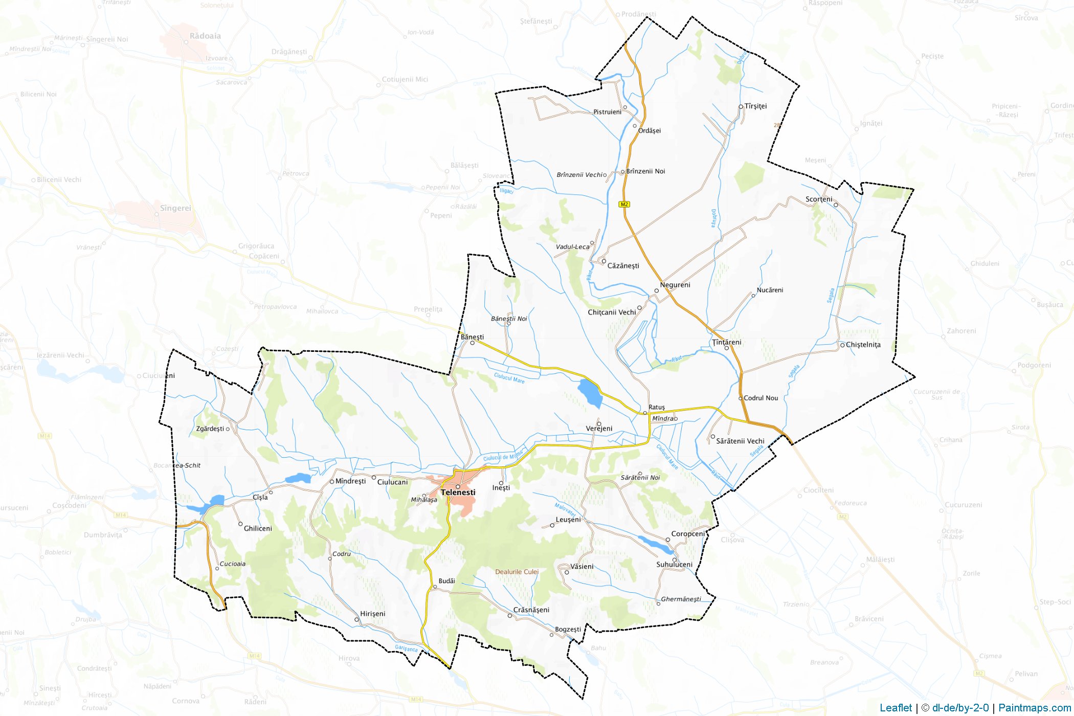 Muestras de recorte de mapas Teleneşti (Moldavia)-1