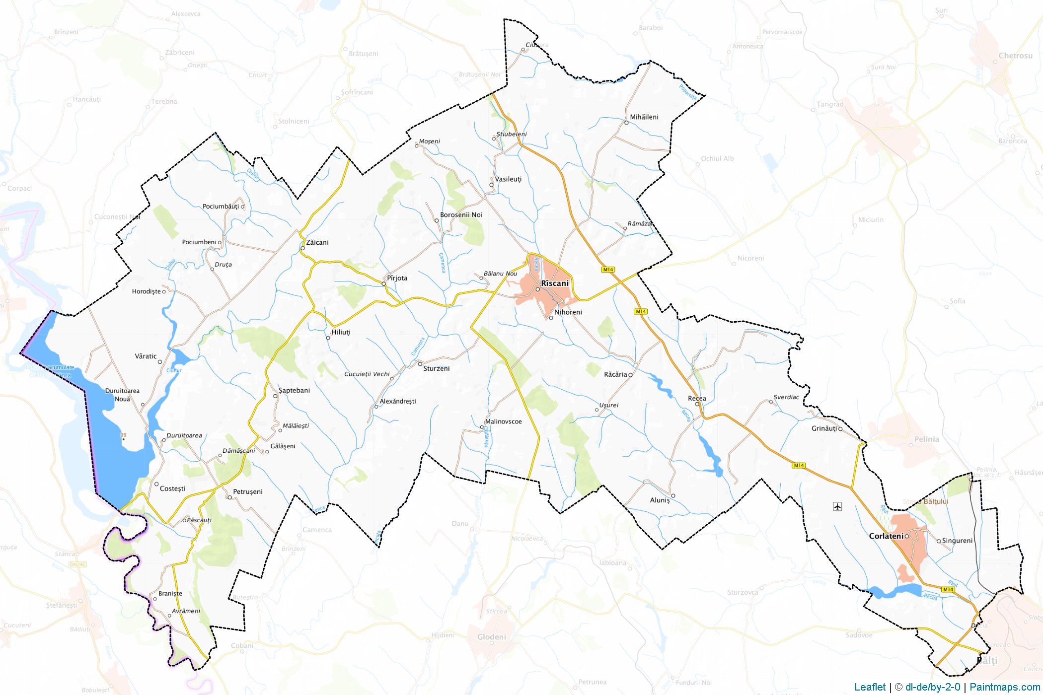 Muestras de recorte de mapas Rîşcani (Moldavia)-1