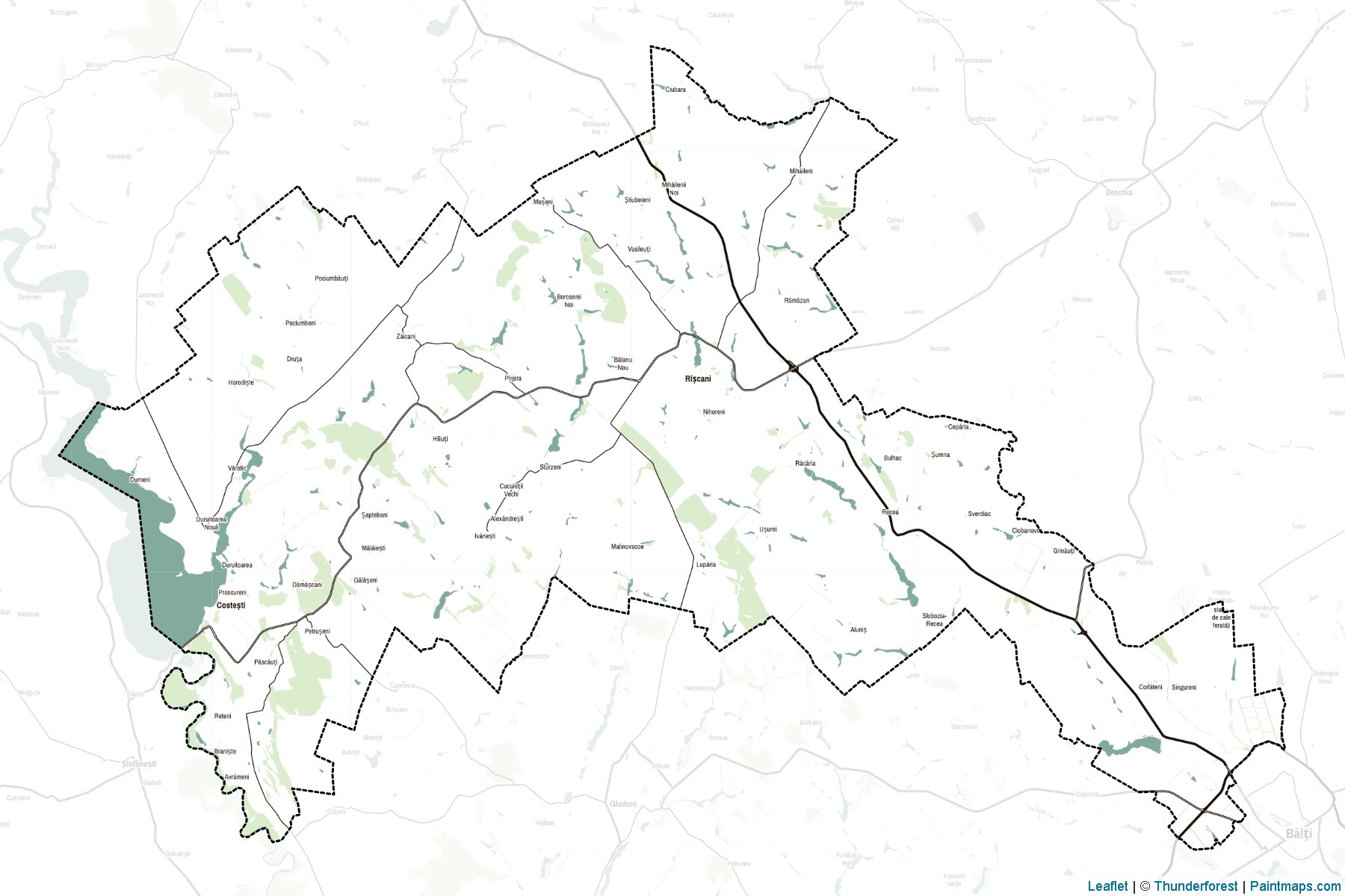 Muestras de recorte de mapas Rîşcani (Moldavia)-2