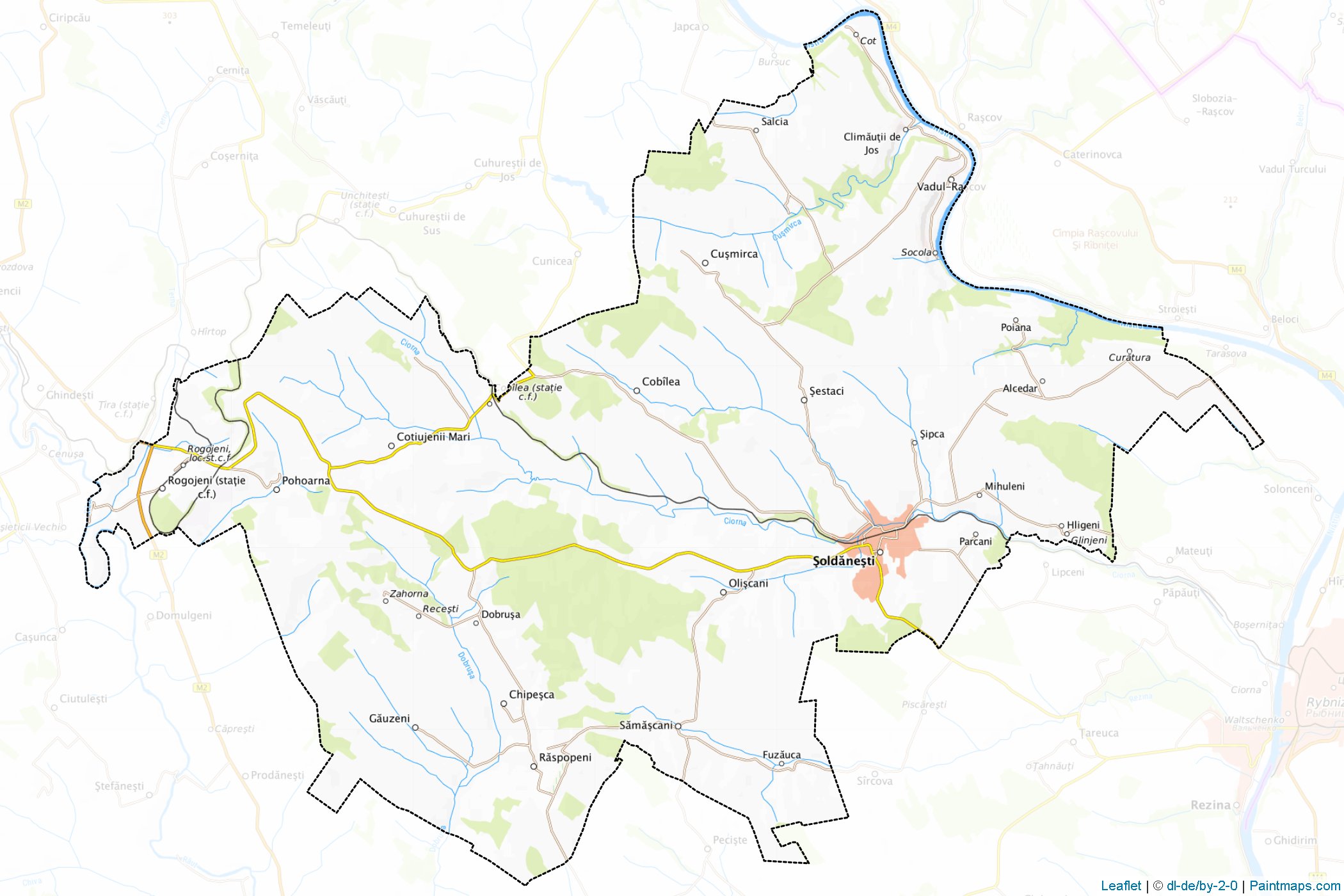 Muestras de recorte de mapas Soldăneşti (Moldavia)-1