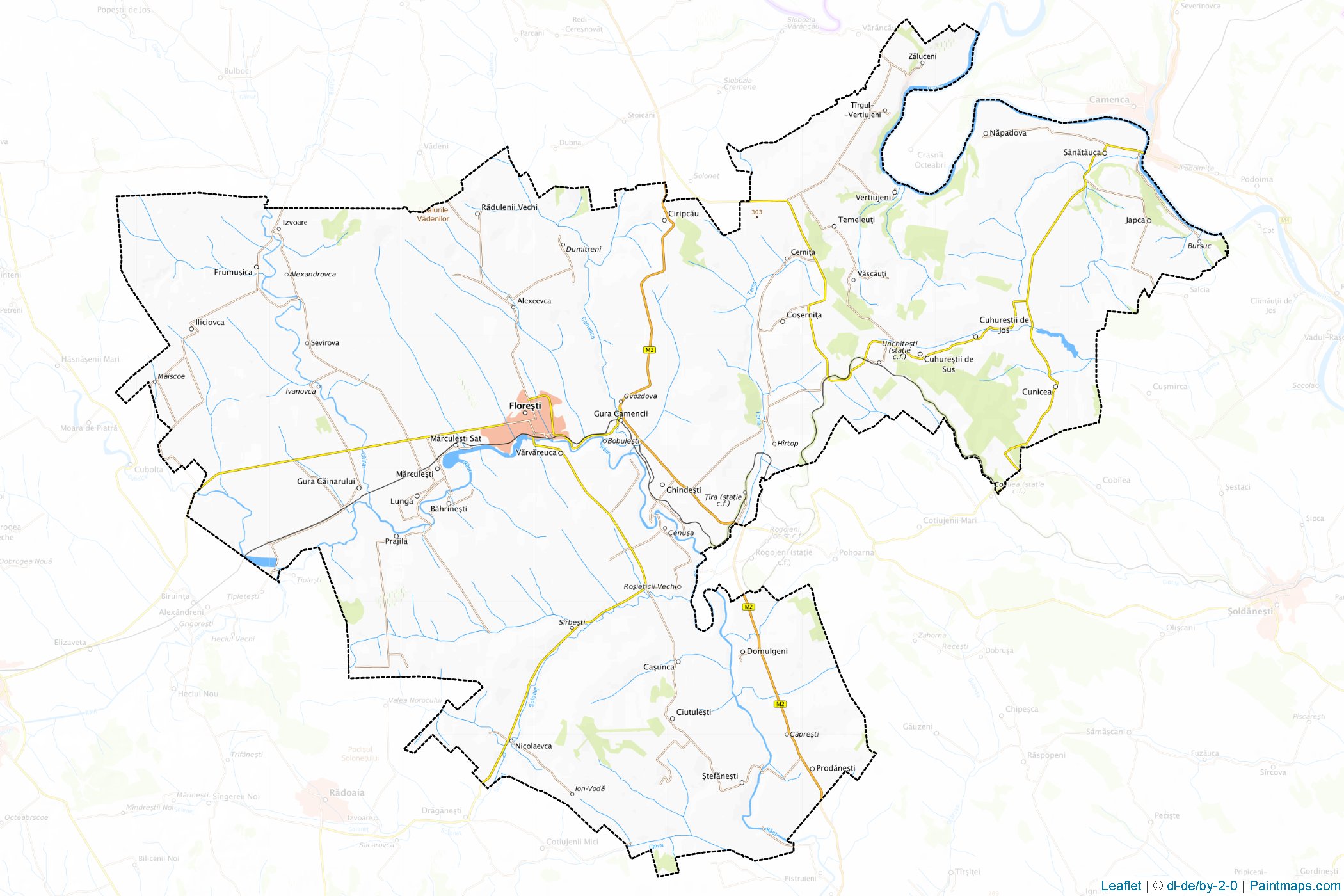 Floresti District (Moldova) Haritası Örnekleri-1