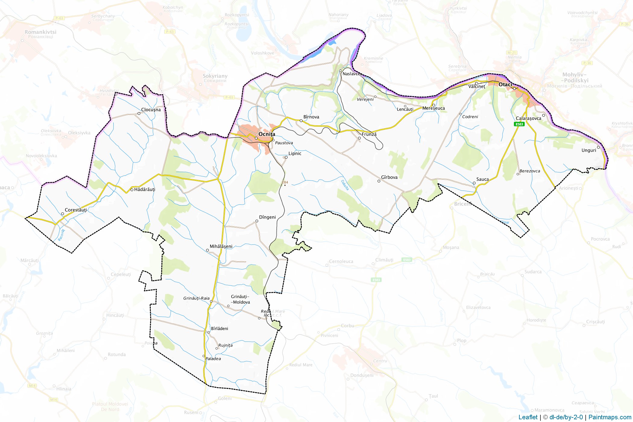 Muestras de recorte de mapas Ocniţa (Moldavia)-1