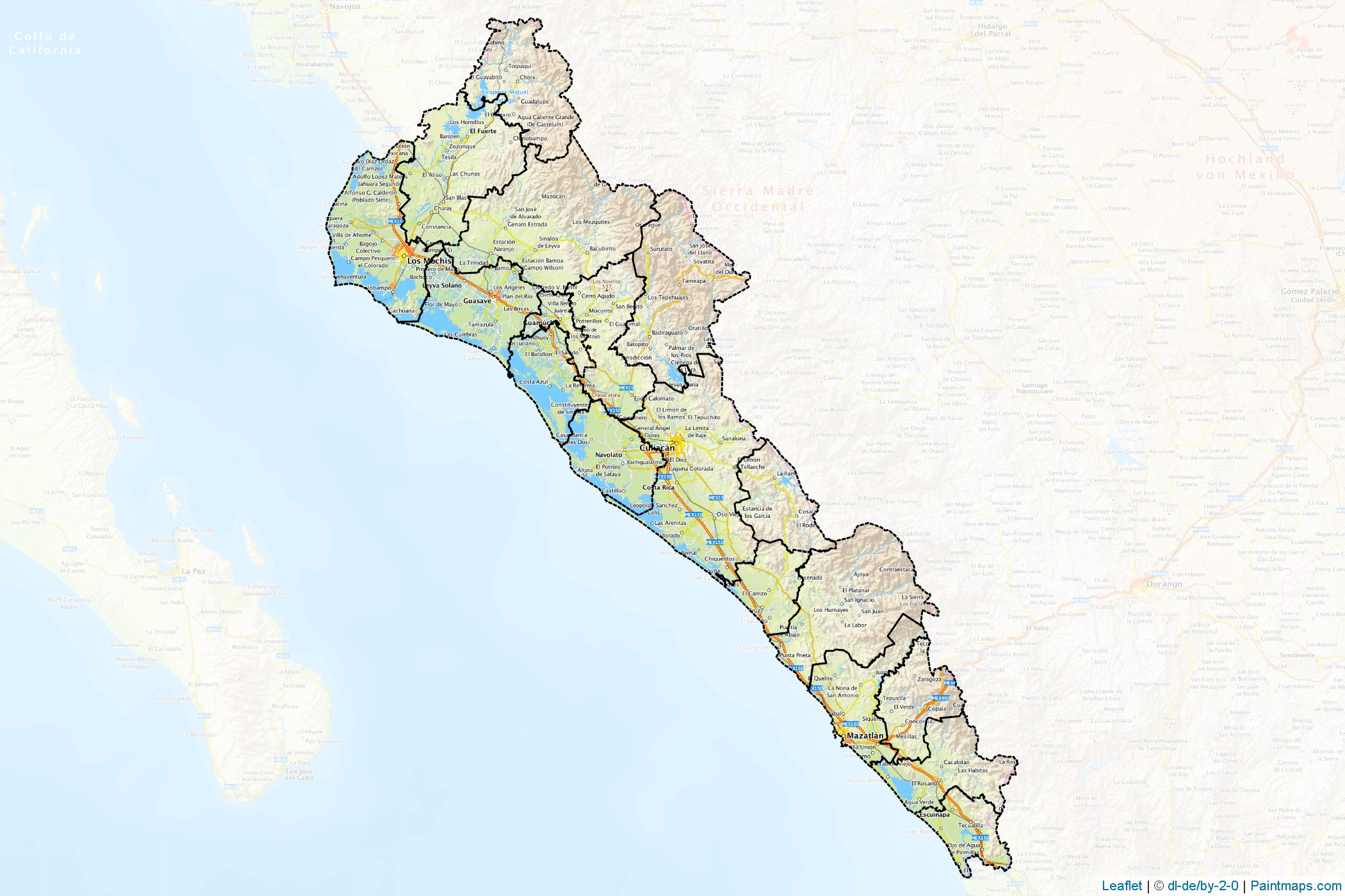 Muestras de recorte de mapas Sinaloa (Méjico)-1