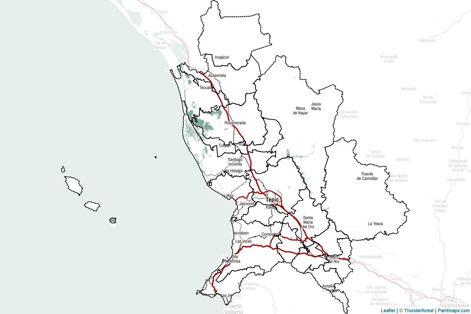 Nayarit (Mexico) Map Cropping Samples-2