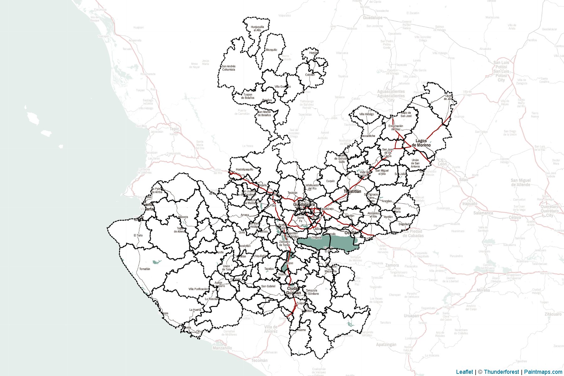 Jalisco (Mexico) Map Cropping Samples-2