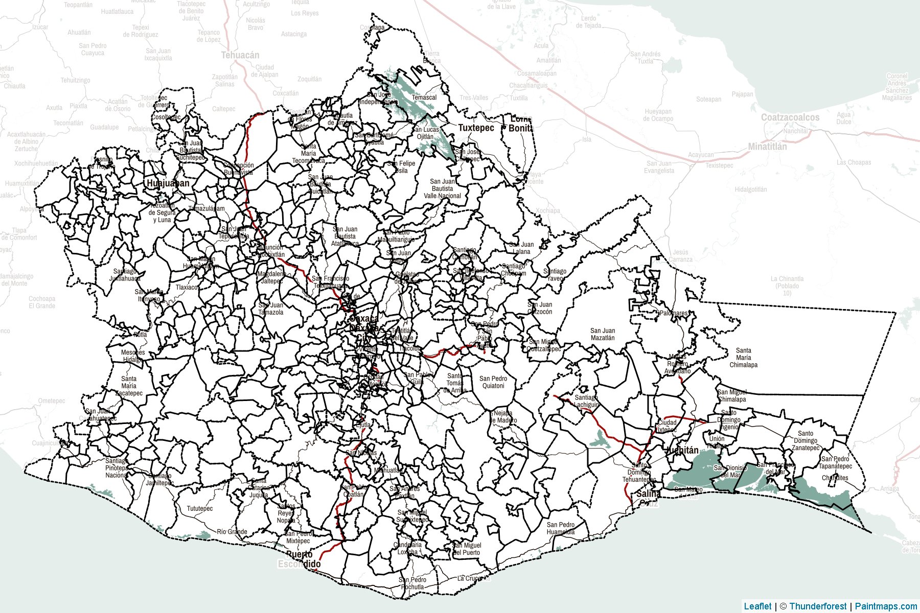 Oaxaca (Mexico) Map Cropping Samples-2