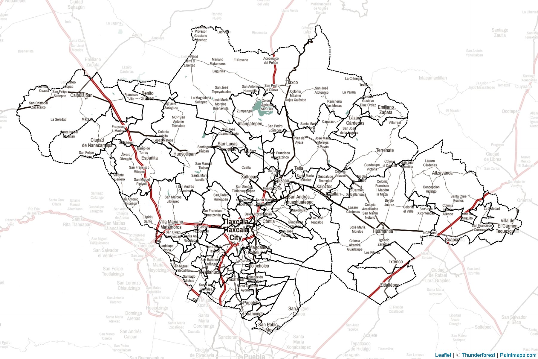 Tlaxcala (Mexico) Map Cropping Samples-2