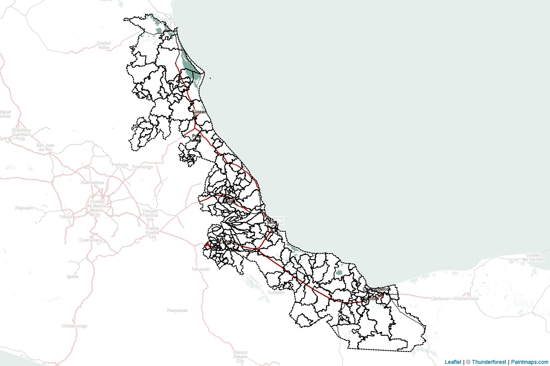 Veracruz (Meksika) Haritası Örnekleri-2