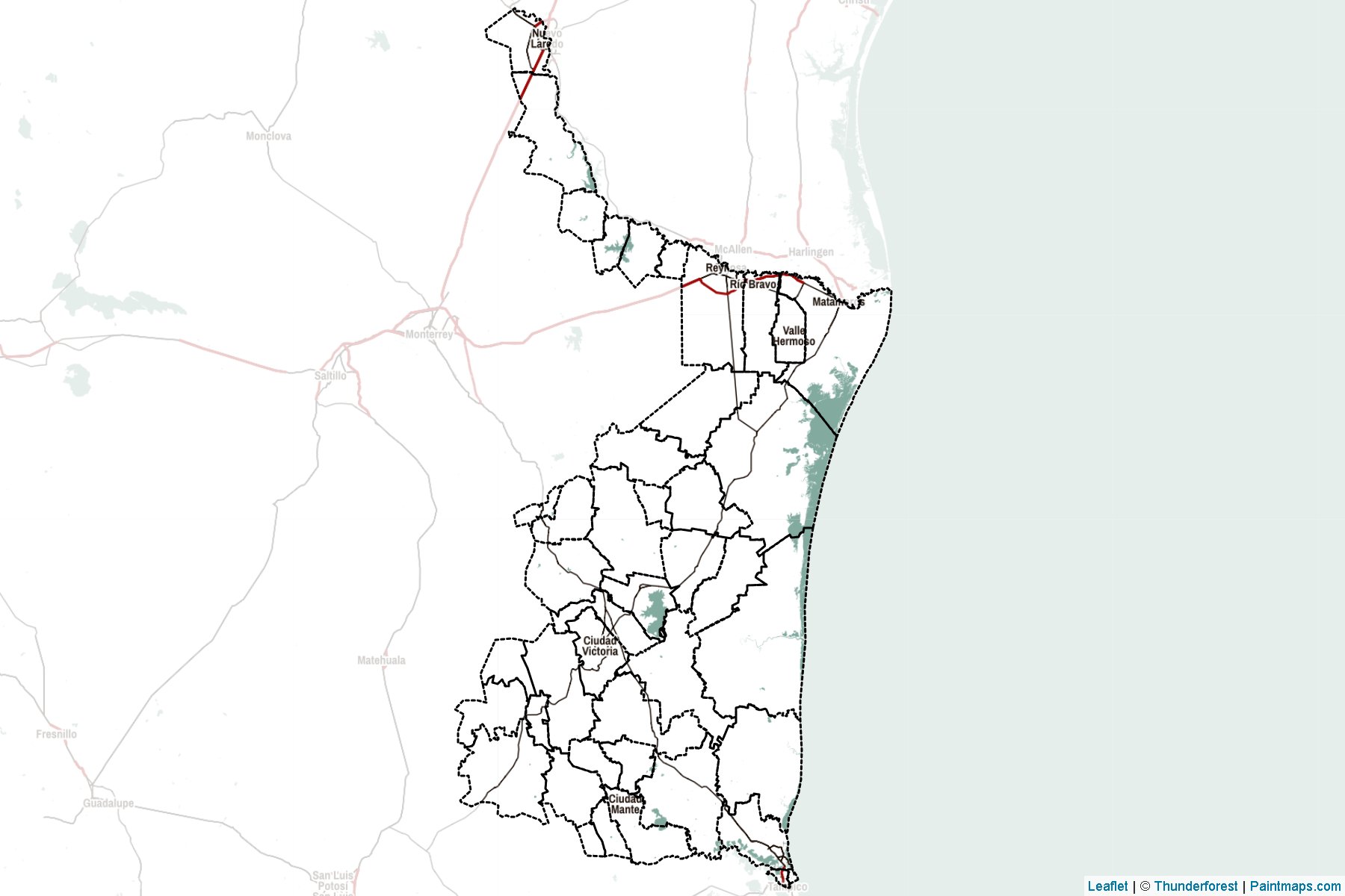 Tamaulipas (Mexico) Map Cropping Samples-2